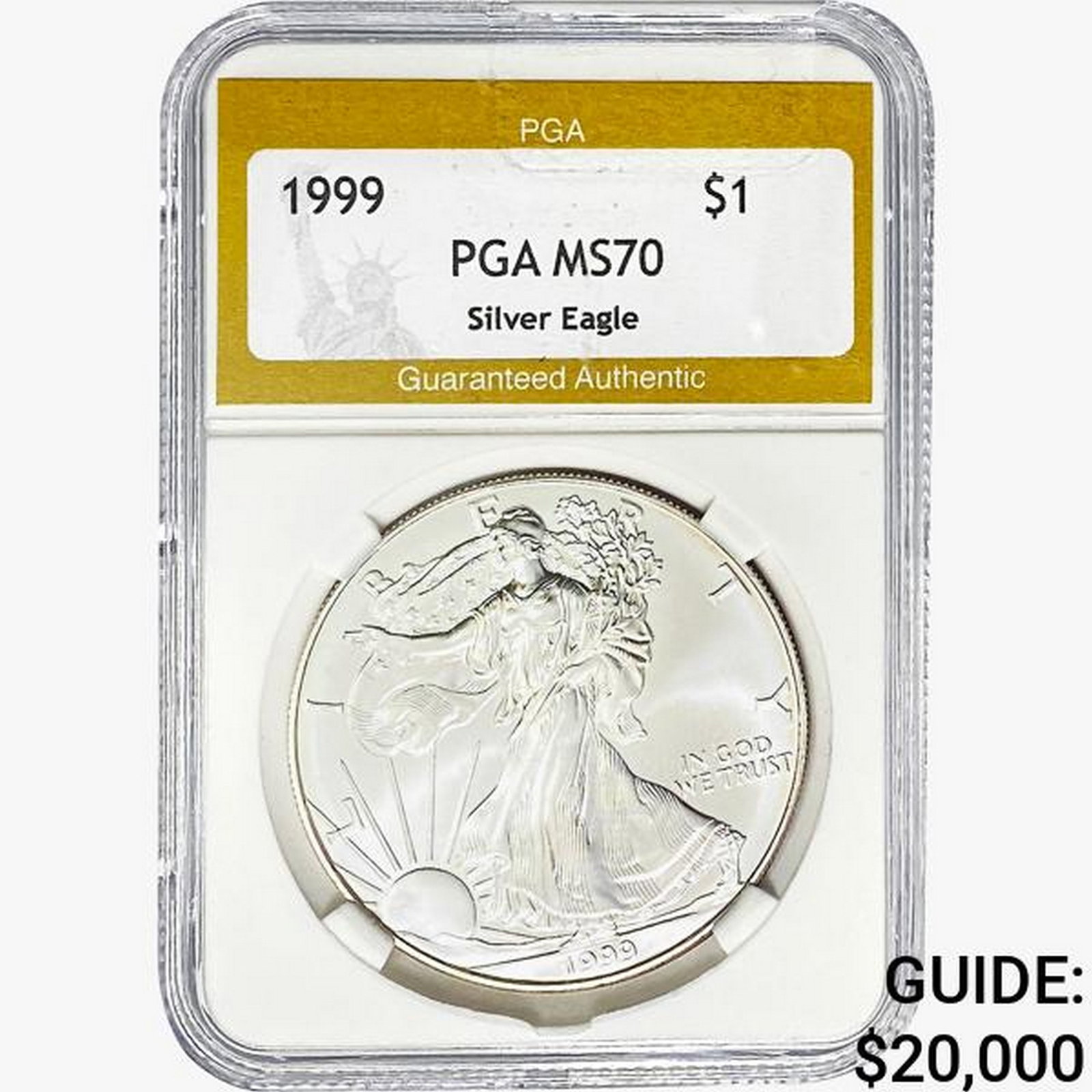 1999 American Silver Eagle PGA MS70: 1999 American Silver Eagle PGA MS70