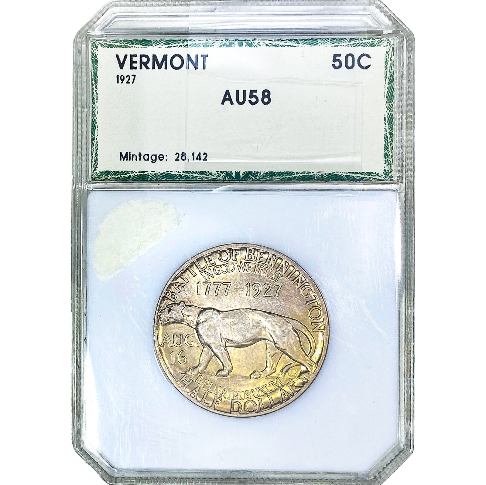 1927 Vermont Half Dollar PCI AU58 (1 of 2)