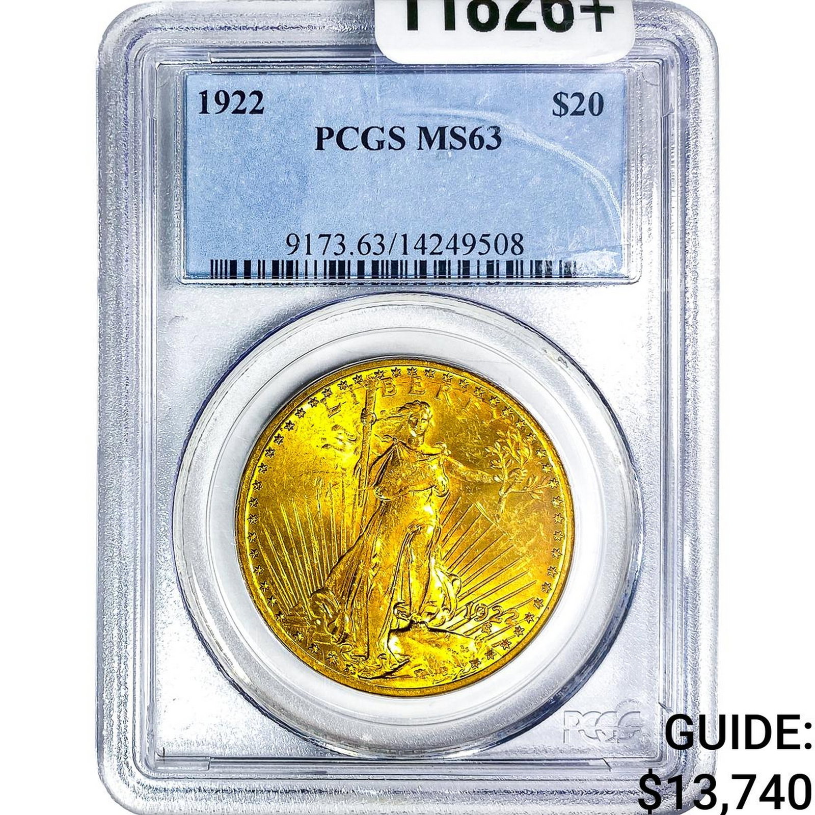 1922 $20 Gold Double Eagle PCGS MS63 (1 of 4)