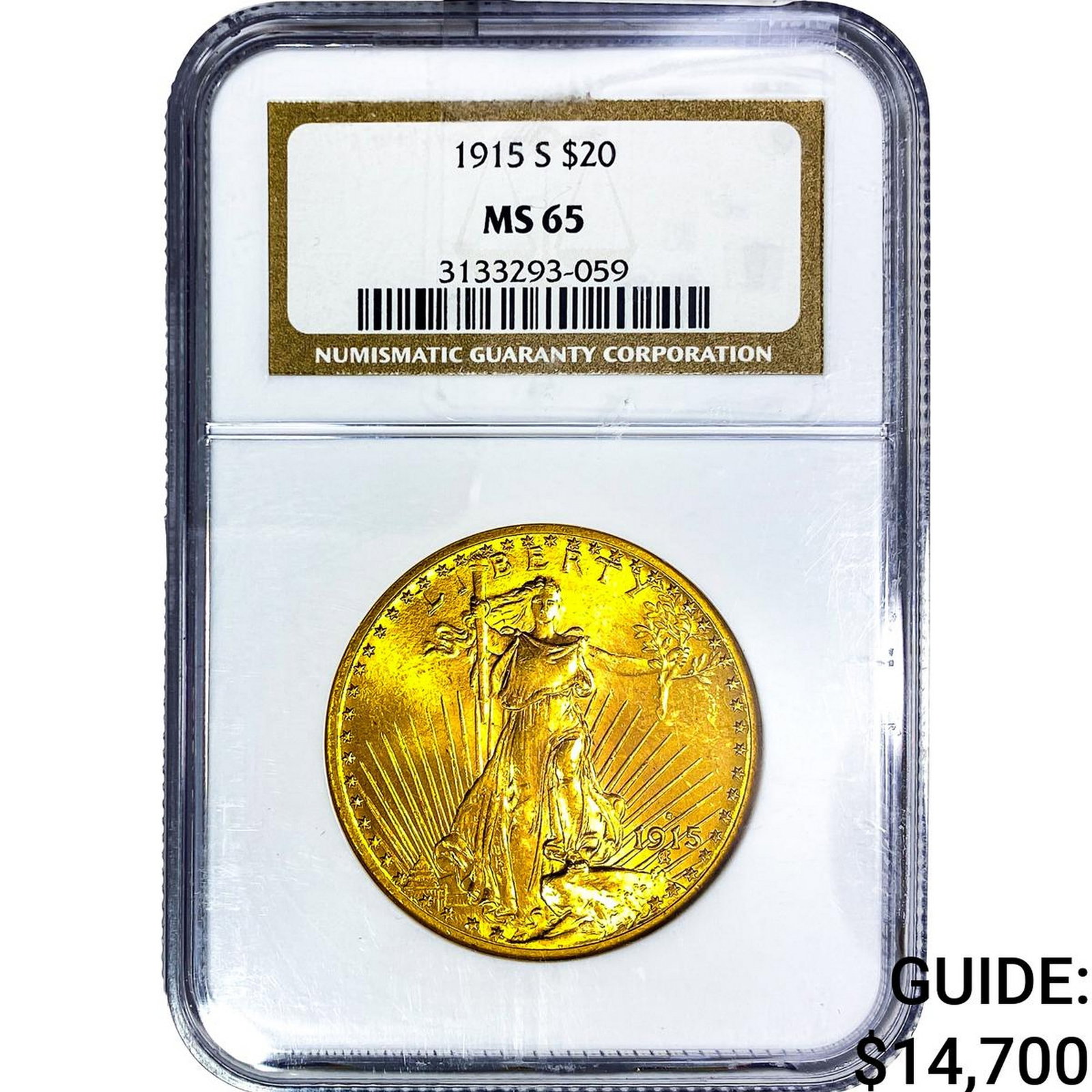 1915-S $20 Gold Double Eagle NGC MS65 (1 of 4)