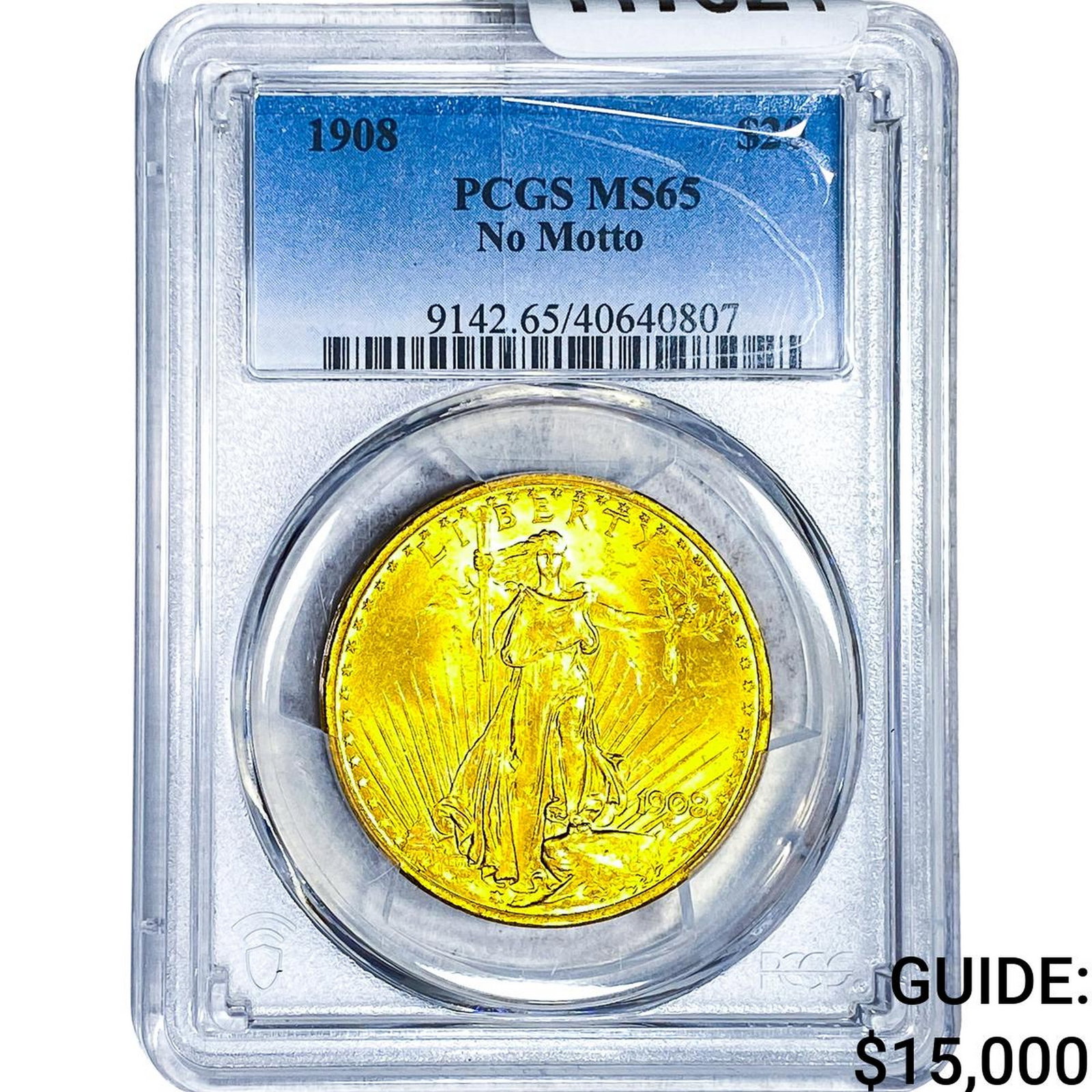 1908 $20 Gold Double Eagle PCGS MS65 No Motto (1 of 4)