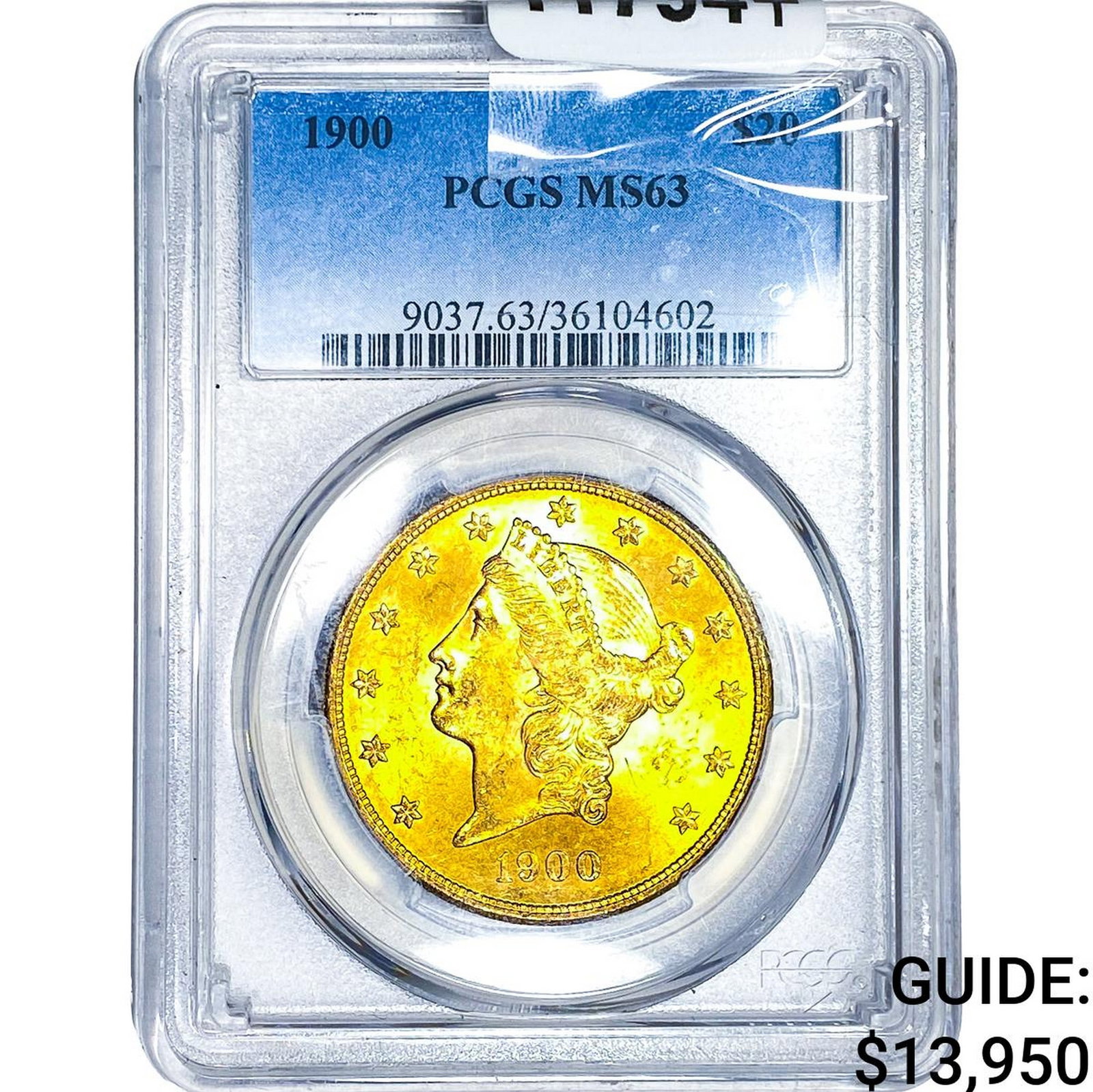 1900 $20 Gold Double Eagle PCGS MS63: 1900 $20 Gold Double Eagle PCGS MS63