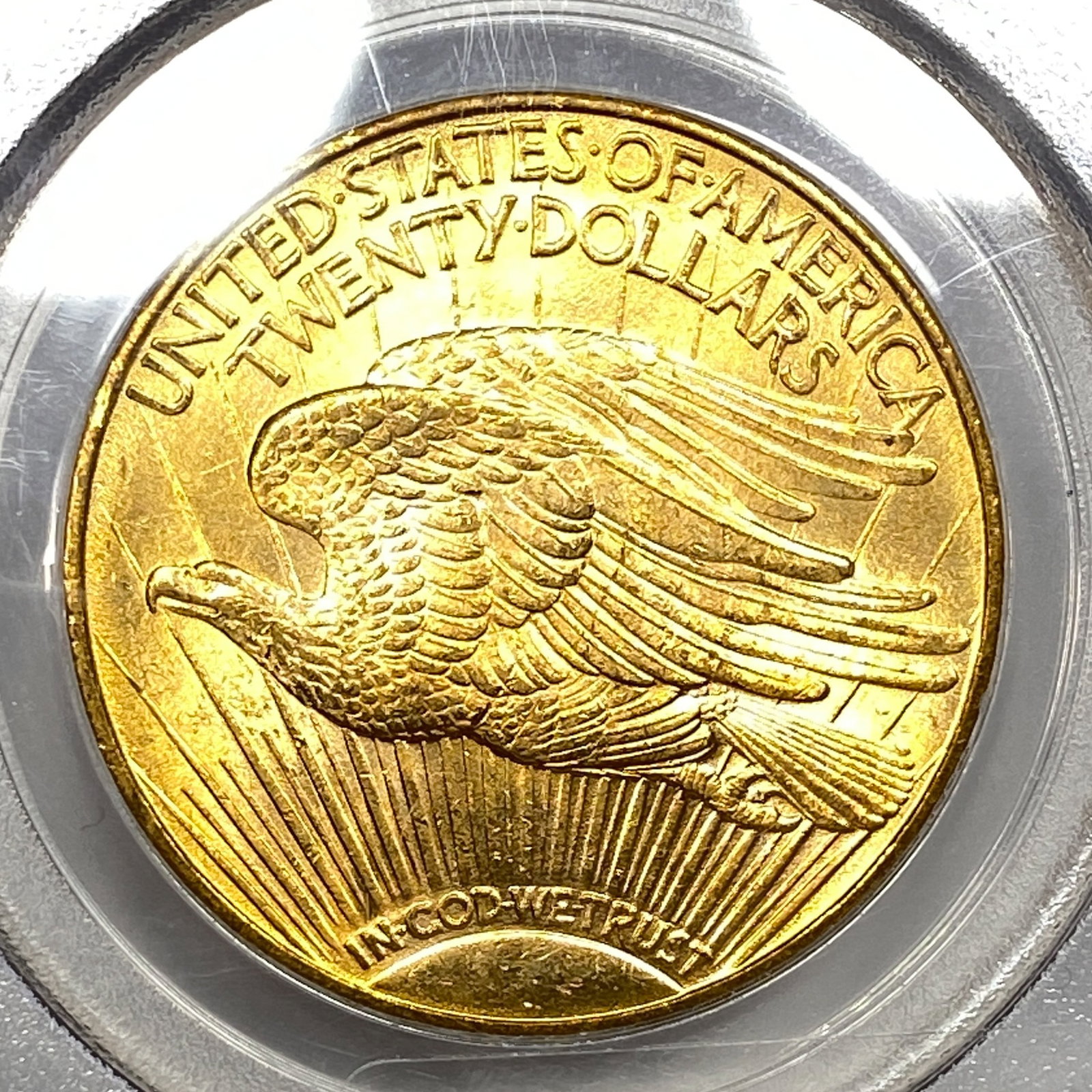 1908-D $20 Gold Double Eagle PCGS MS63 Motto - 4