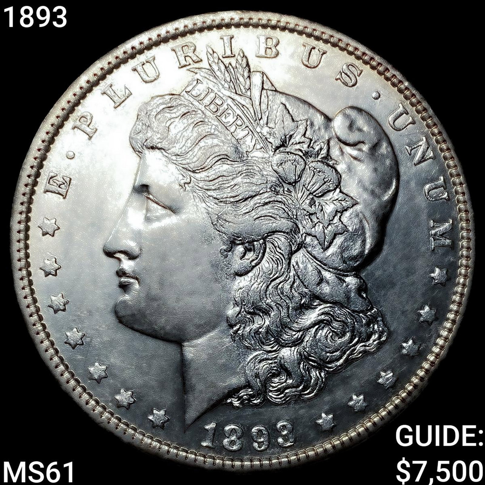 1893 Morgan Silver Dollar UNCIRCULATED: 1893 Morgan Silver Dollar UNCIRCULATED