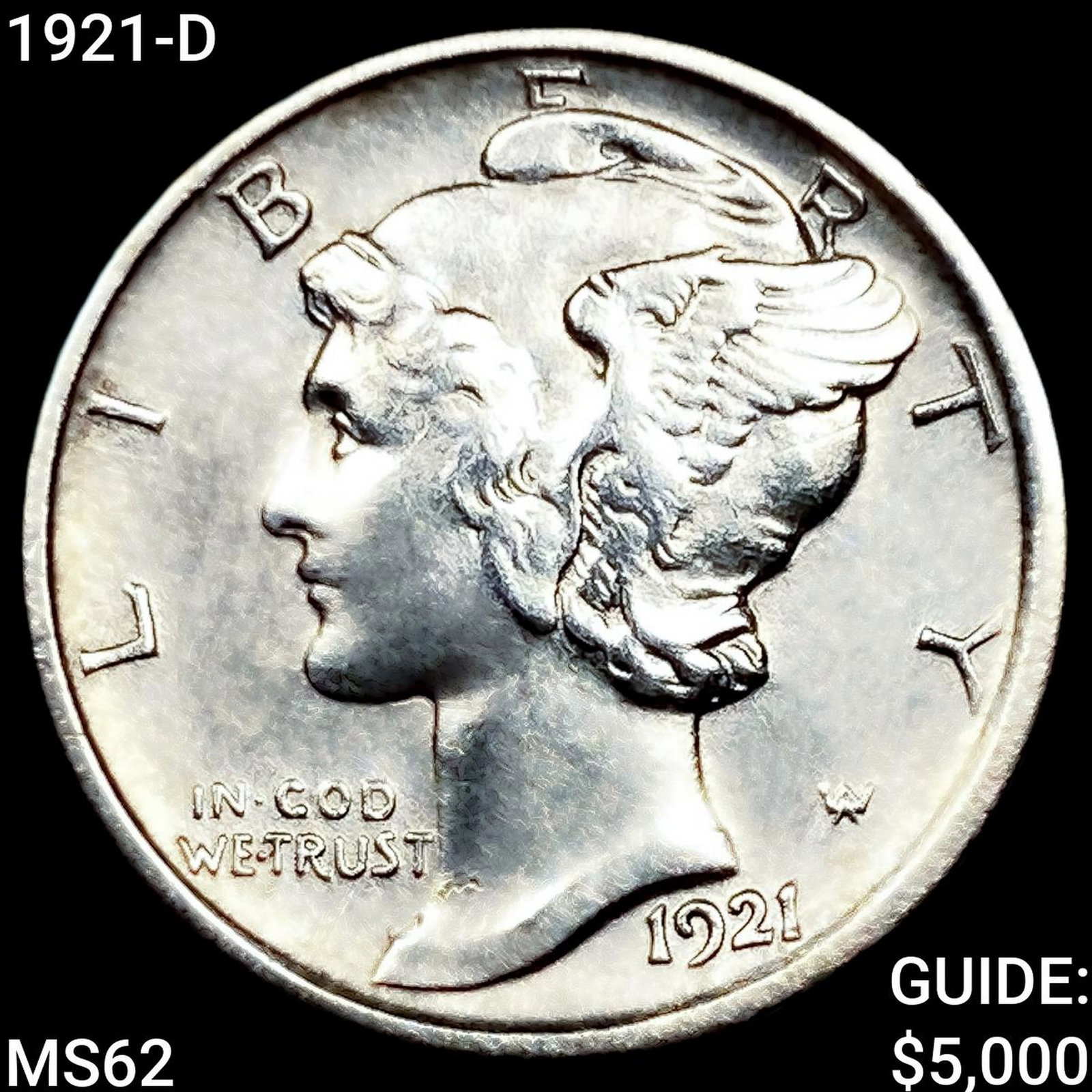 1921-D Mercury Dime UNCIRCULATED (1 of 2)