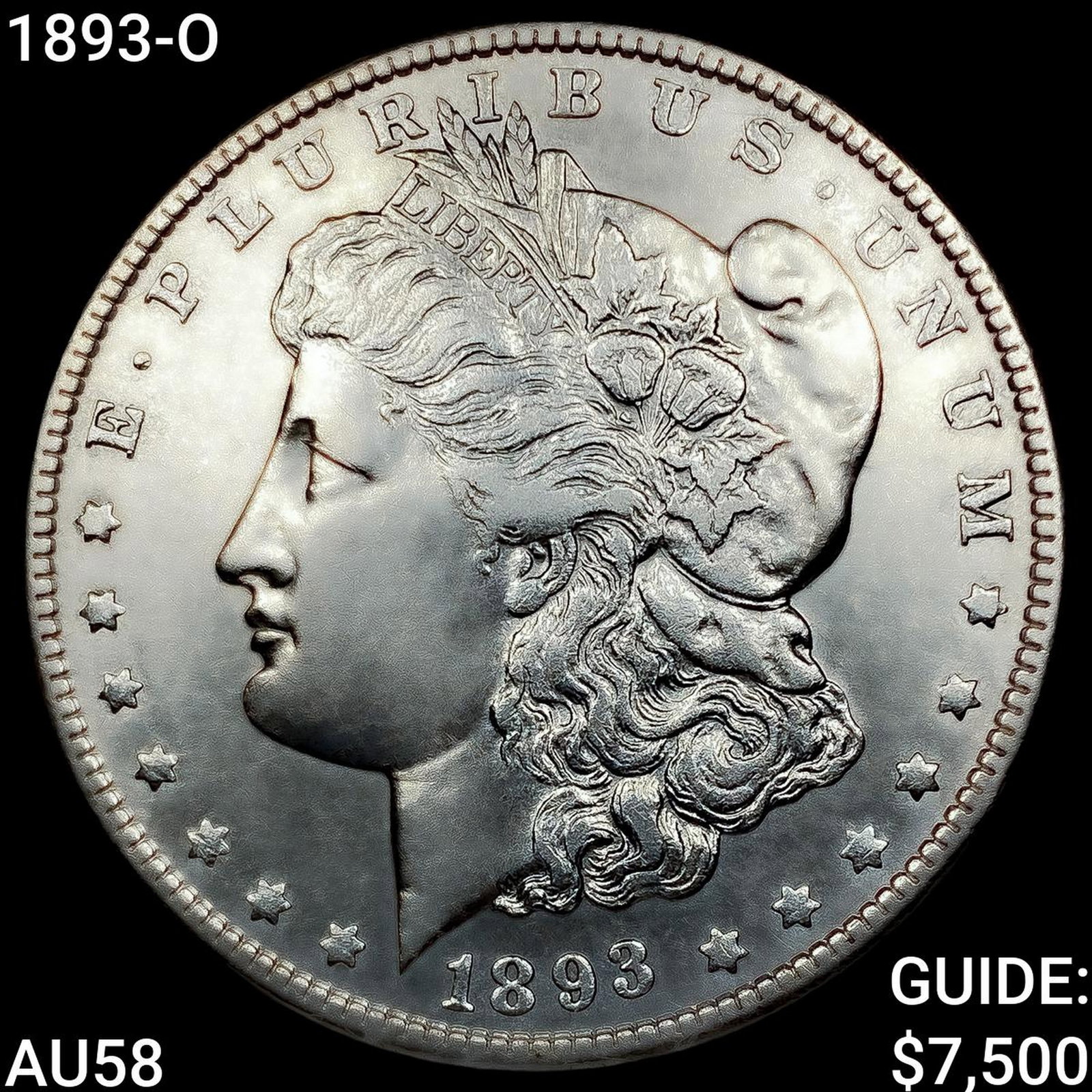 1893-O Morgan Silver Dollar CHOICE AU: 1893-O Morgan Silver Dollar CHOICE AU