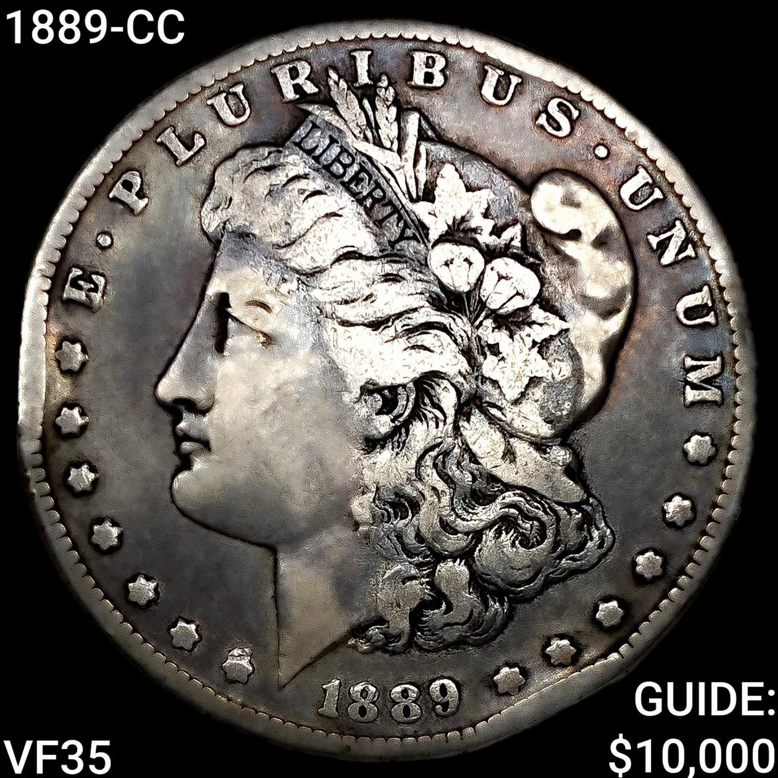 1889-CC Morgan Silver Dollar ABOUT UNCIRCULATED: 1889-CC Morgan Silver Dollar ABOUT UNCIRCULATED
