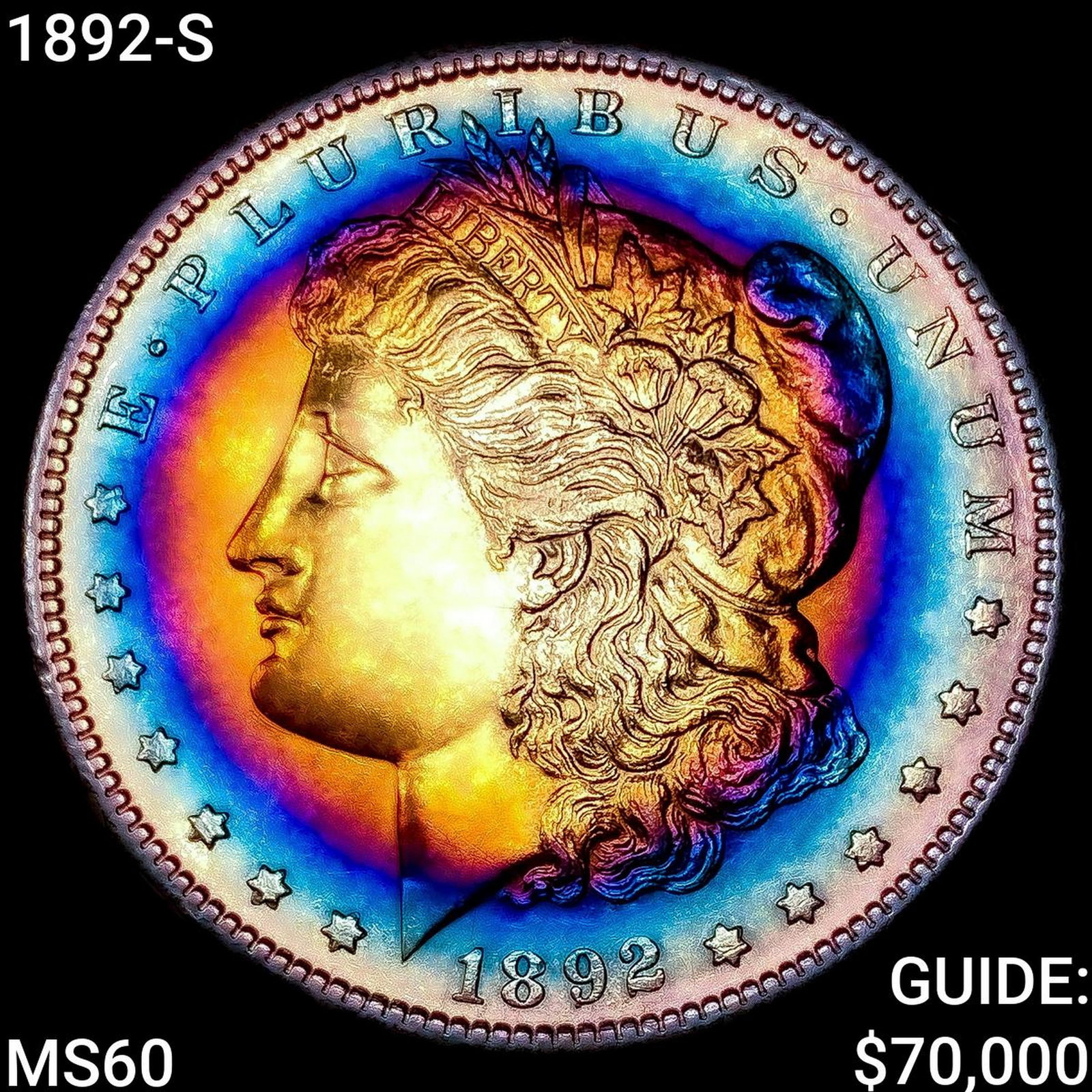 1892-S Morgan Silver Dollar UNCIRCULATED: 1892-S Morgan Silver Dollar UNCIRCULATED