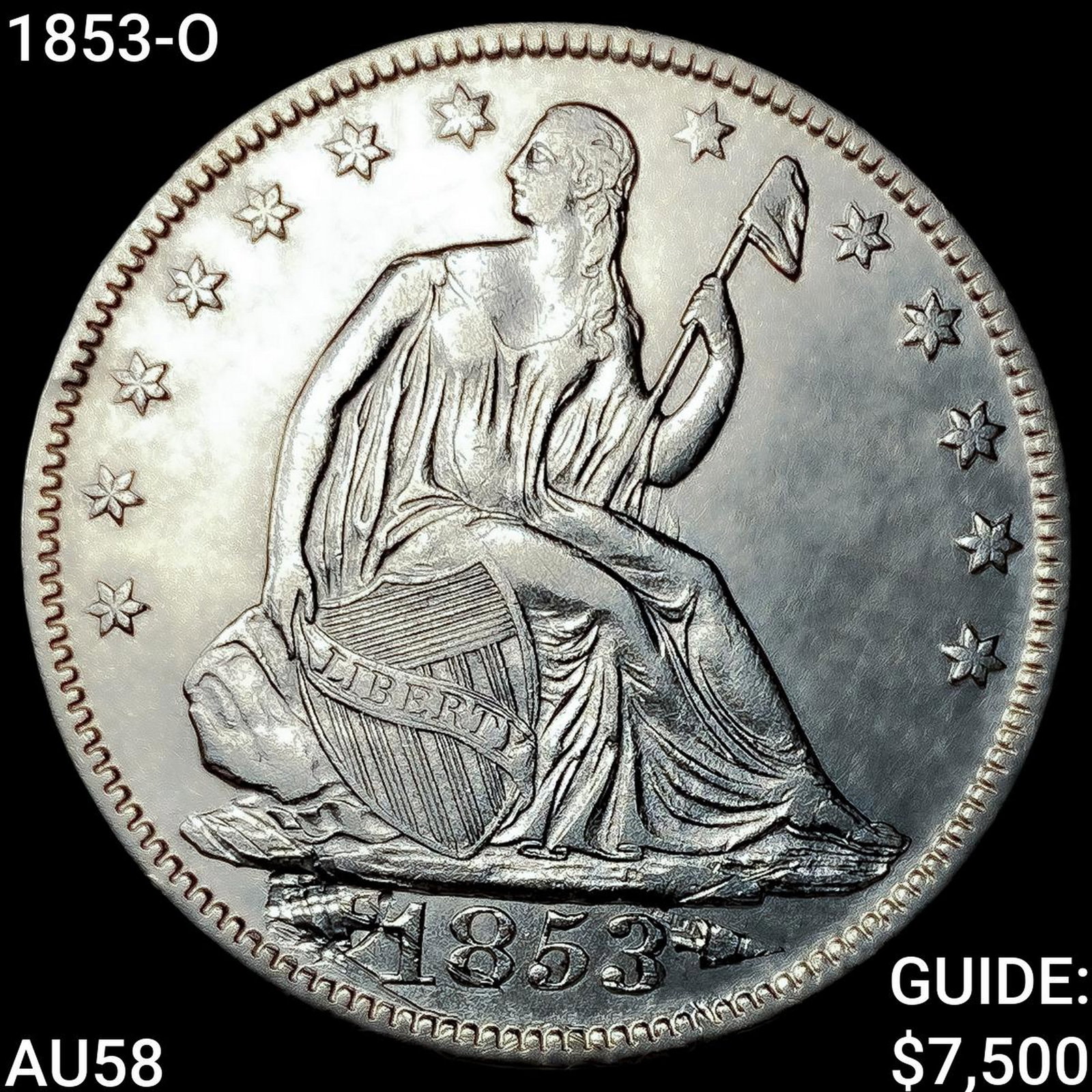 1853-O Seated Liberty Half Dollar CHOICE AU (1 of 2)