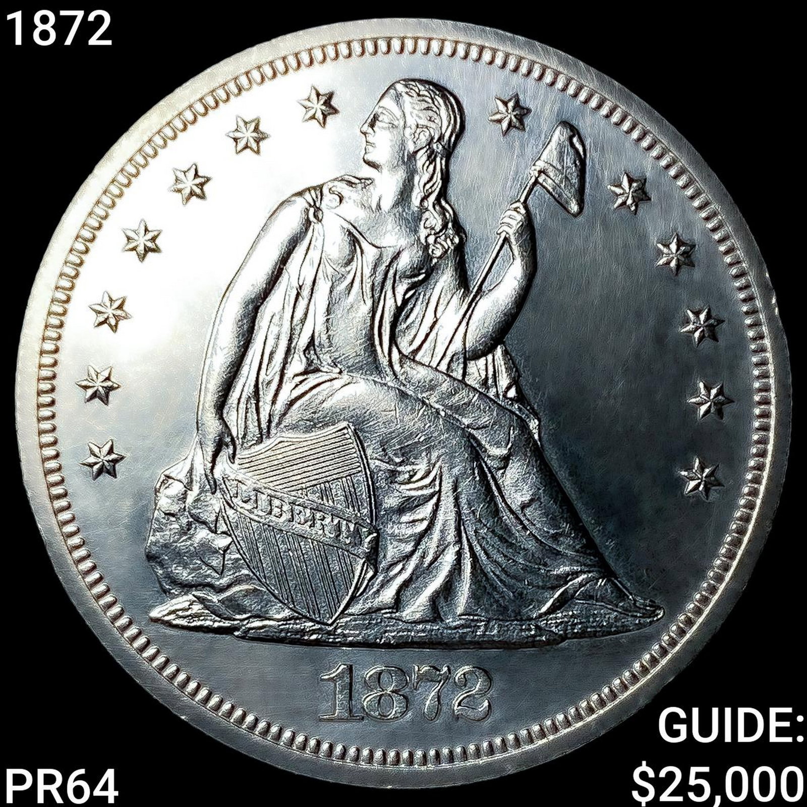 1872 Seated Liberty Dollar GEM PROOF (1 of 2)