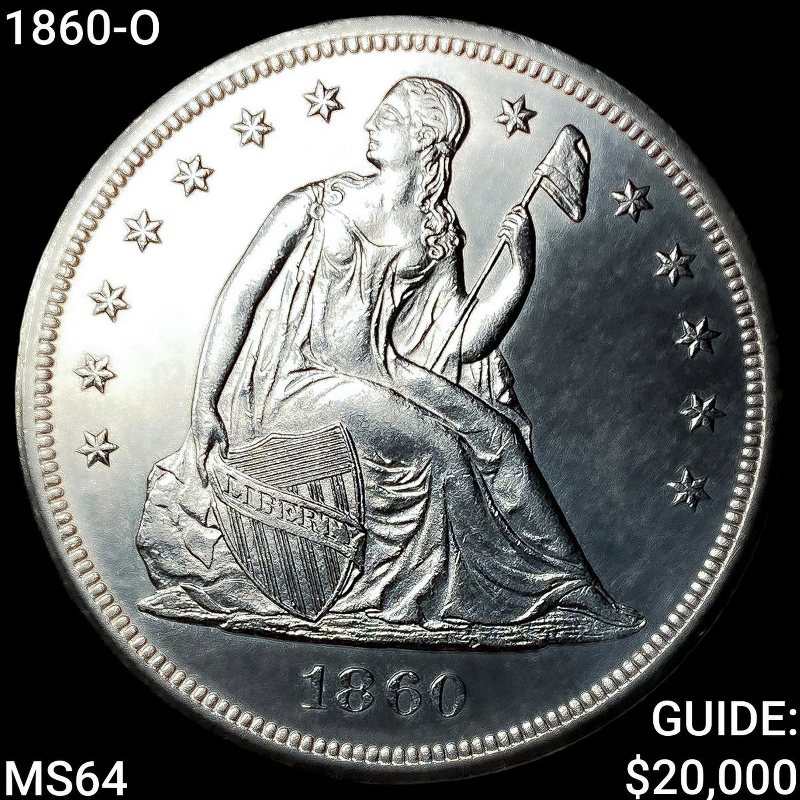 1860-O Seated Liberty Dollar CHOICE BU (1 of 2)
