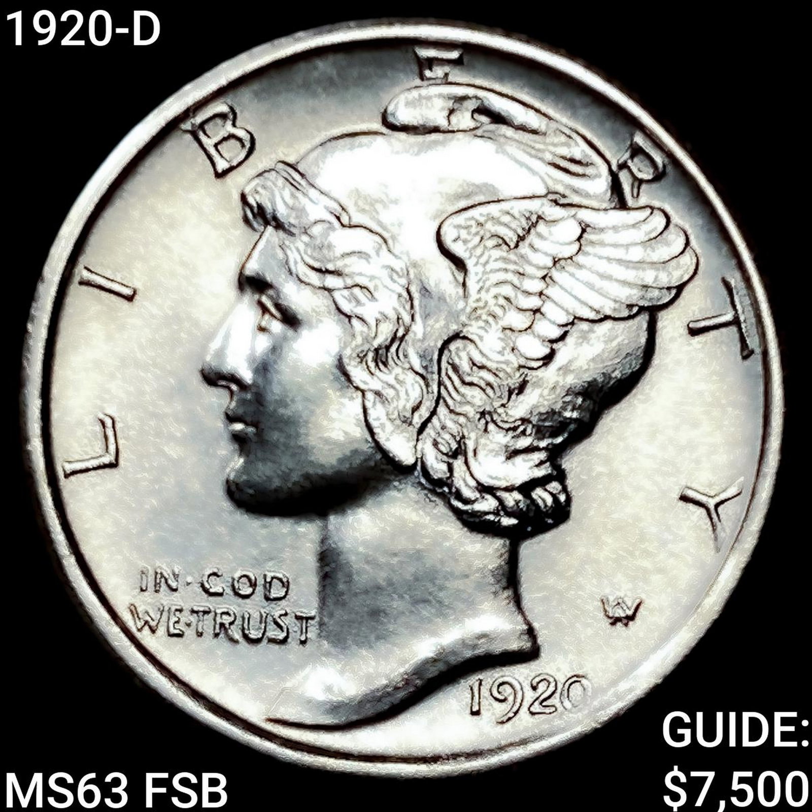 1920-D Mercury Dime CHOICE BU FSB (1 of 2)
