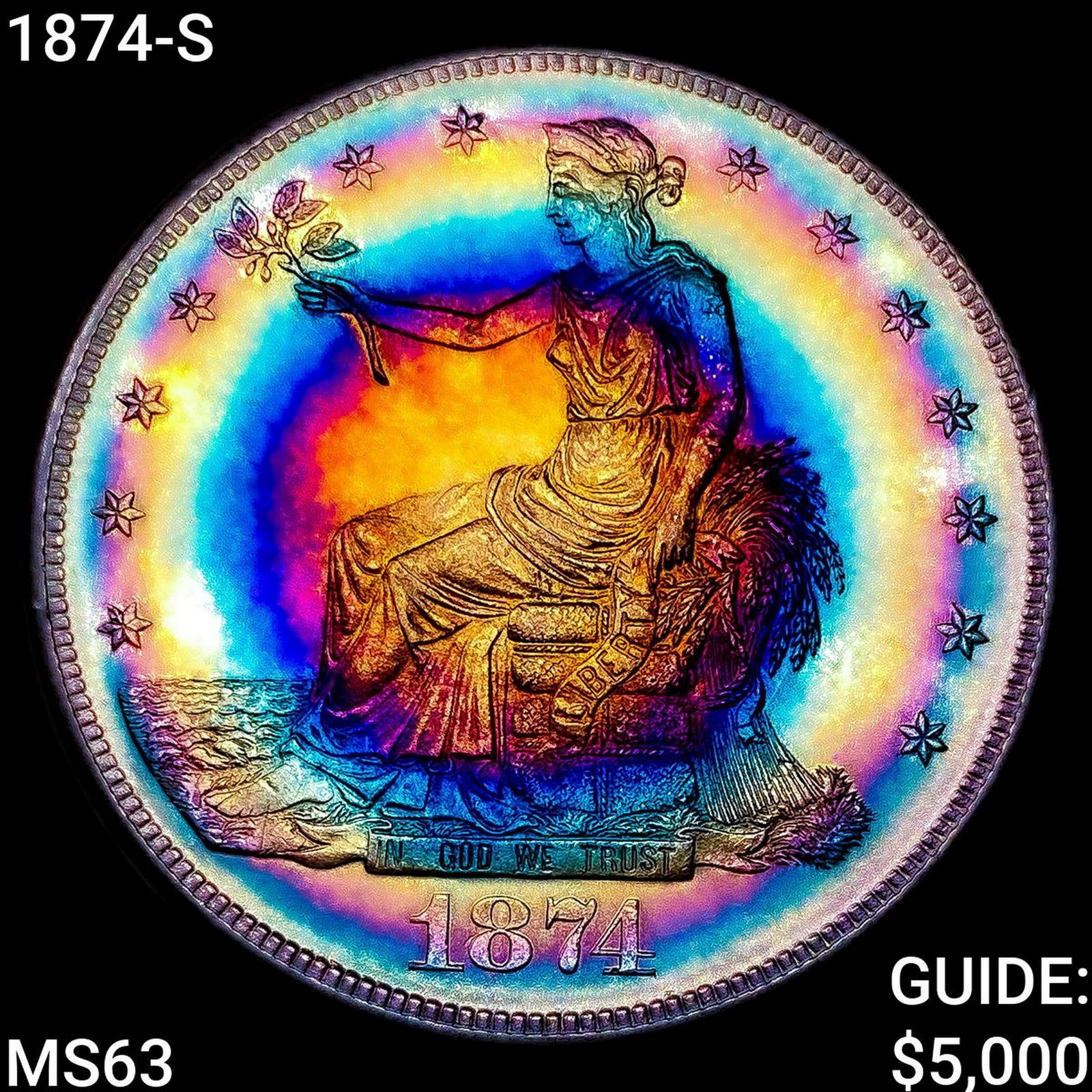 1874-S Silver Trade Dollar CHOICE BU: 1874-S Silver Trade Dollar CHOICE BU