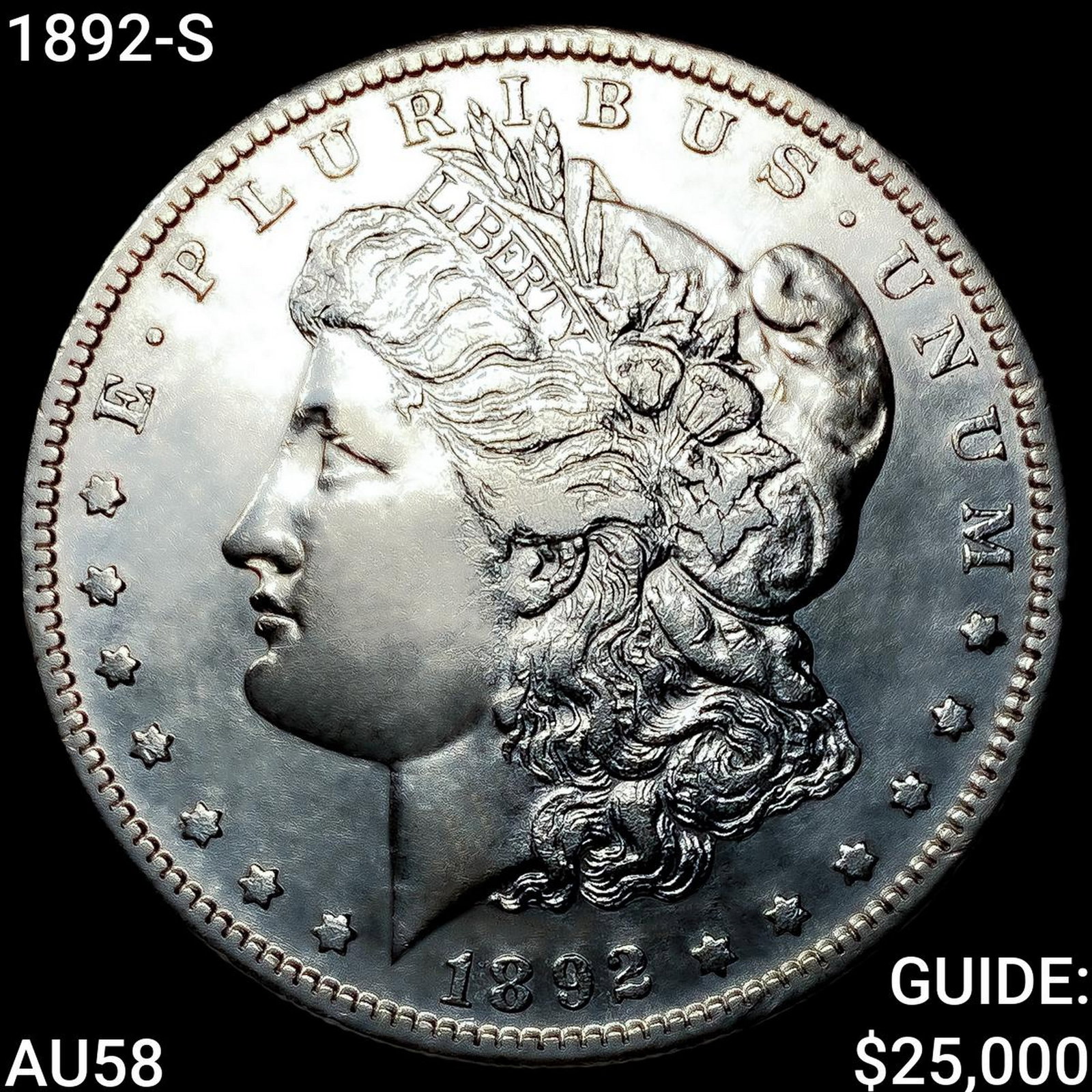 1892-S Morgan Silver Dollar CHOICE AU: 1892-S Morgan Silver Dollar CHOICE AU
