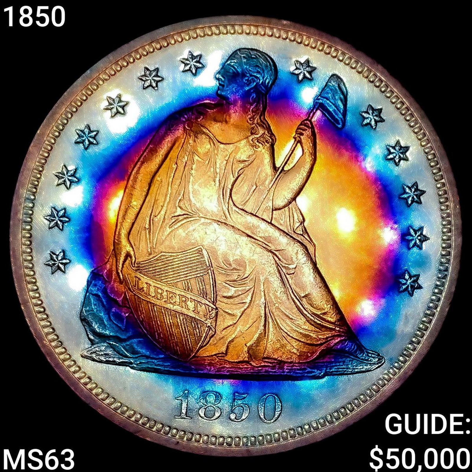 1850 Seated Liberty Dollar CHOICE BU: 1850 Seated Liberty Dollar CHOICE BU