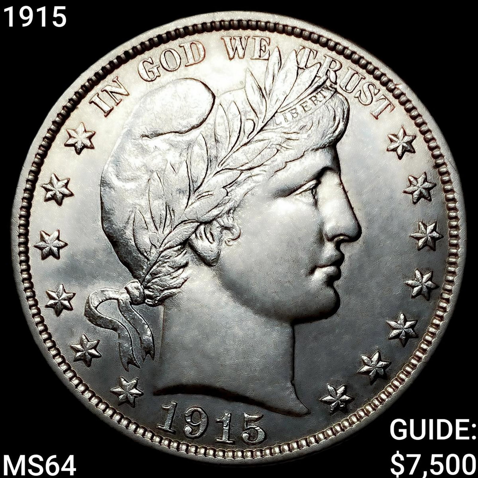 1915 Barber Half Dollar CHOICE BU: 1915 Barber Half Dollar CHOICE BU