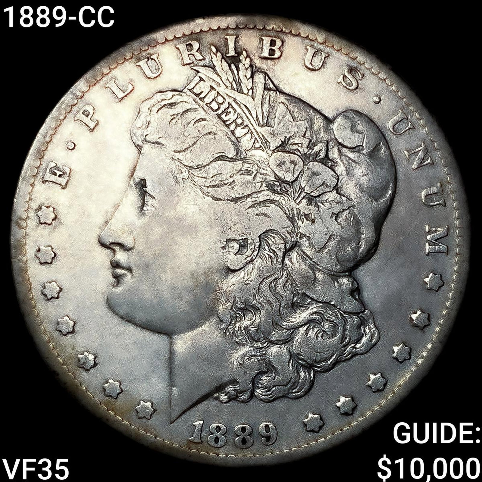 1889-CC Morgan Silver Dollar ABOUT UNCIRCULATED: 1889-CC Morgan Silver Dollar ABOUT UNCIRCULATED