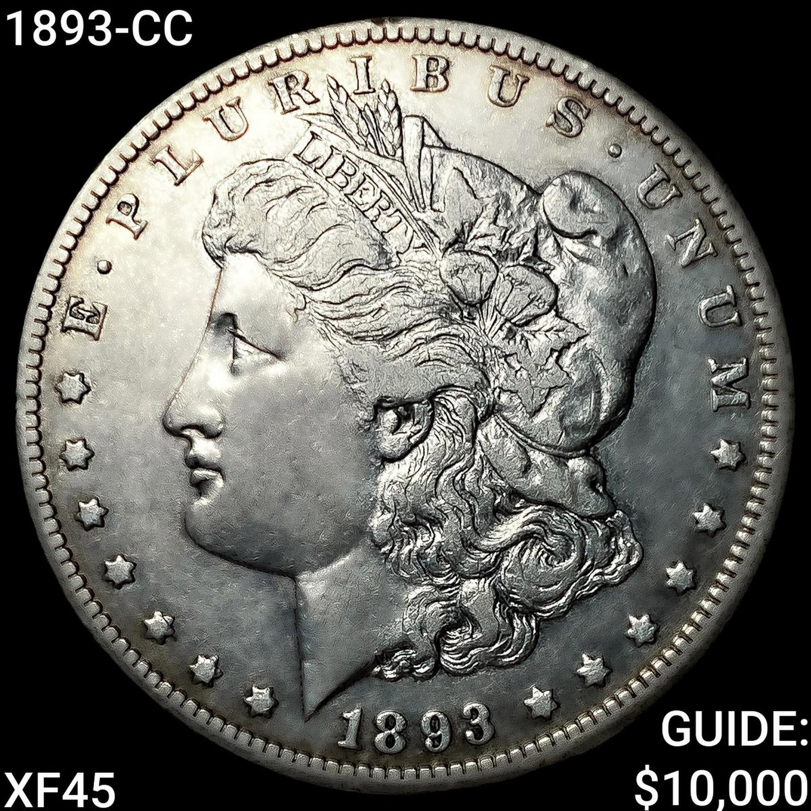 1893-CC Morgan Silver Dollar NEARLY UNCIRCULATED: 1893-CC Morgan Silver Dollar NEARLY UNCIRCULATED