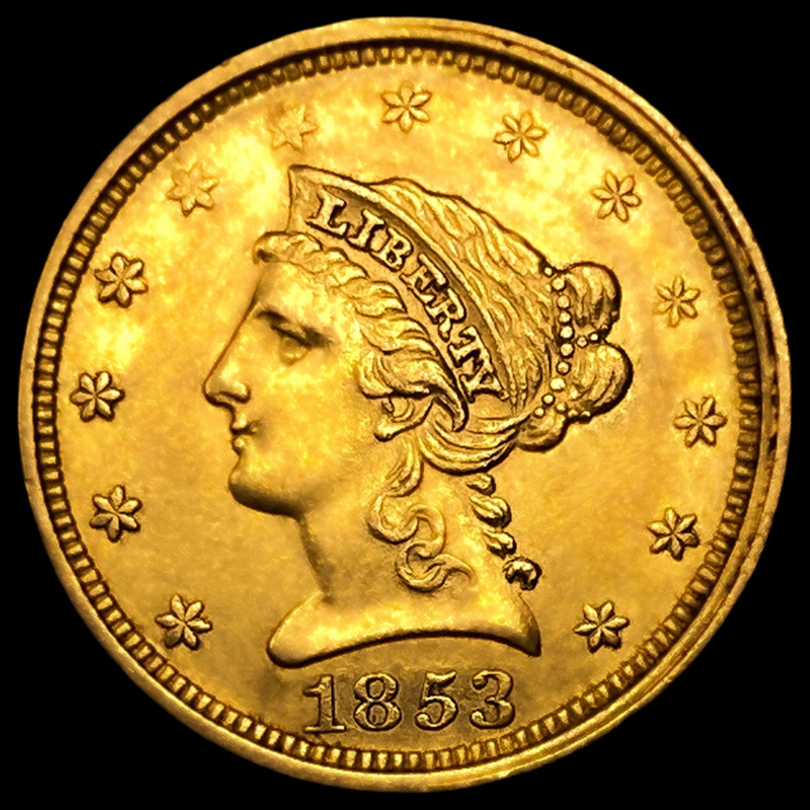 1853 $2.50 Gold Quarter Eagle: 1853 $2.50 Gold Quarter Eagle