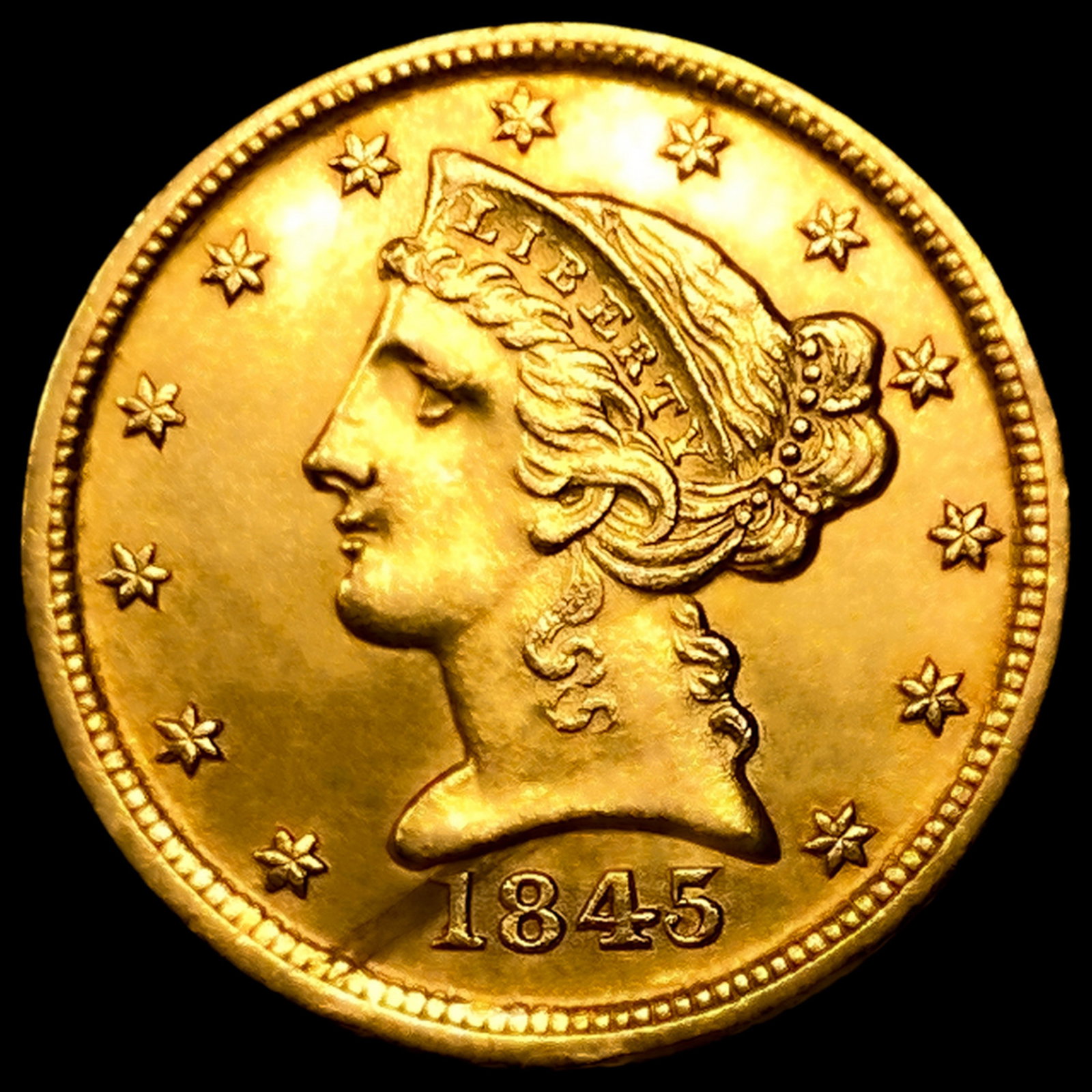 1845-D $5 Gold Half Eagle: 1845-D $5 Gold Half Eagle