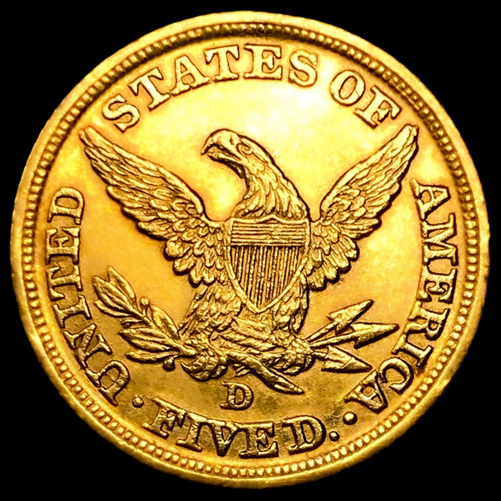 1845-D $5 Gold Half Eagle - 2
