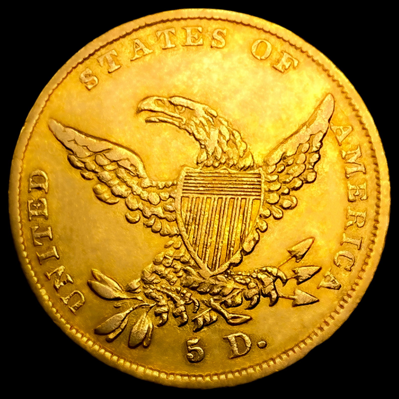 1838 $5 Gold Half Eagle - 2