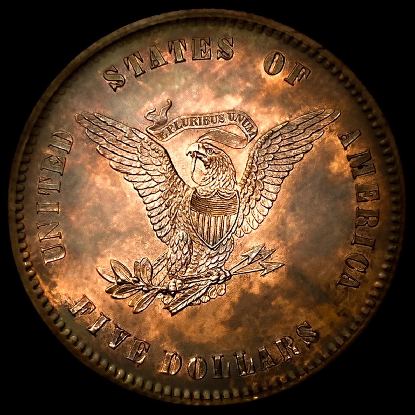 1860 J-272 US Half Eagle Pattern - 2