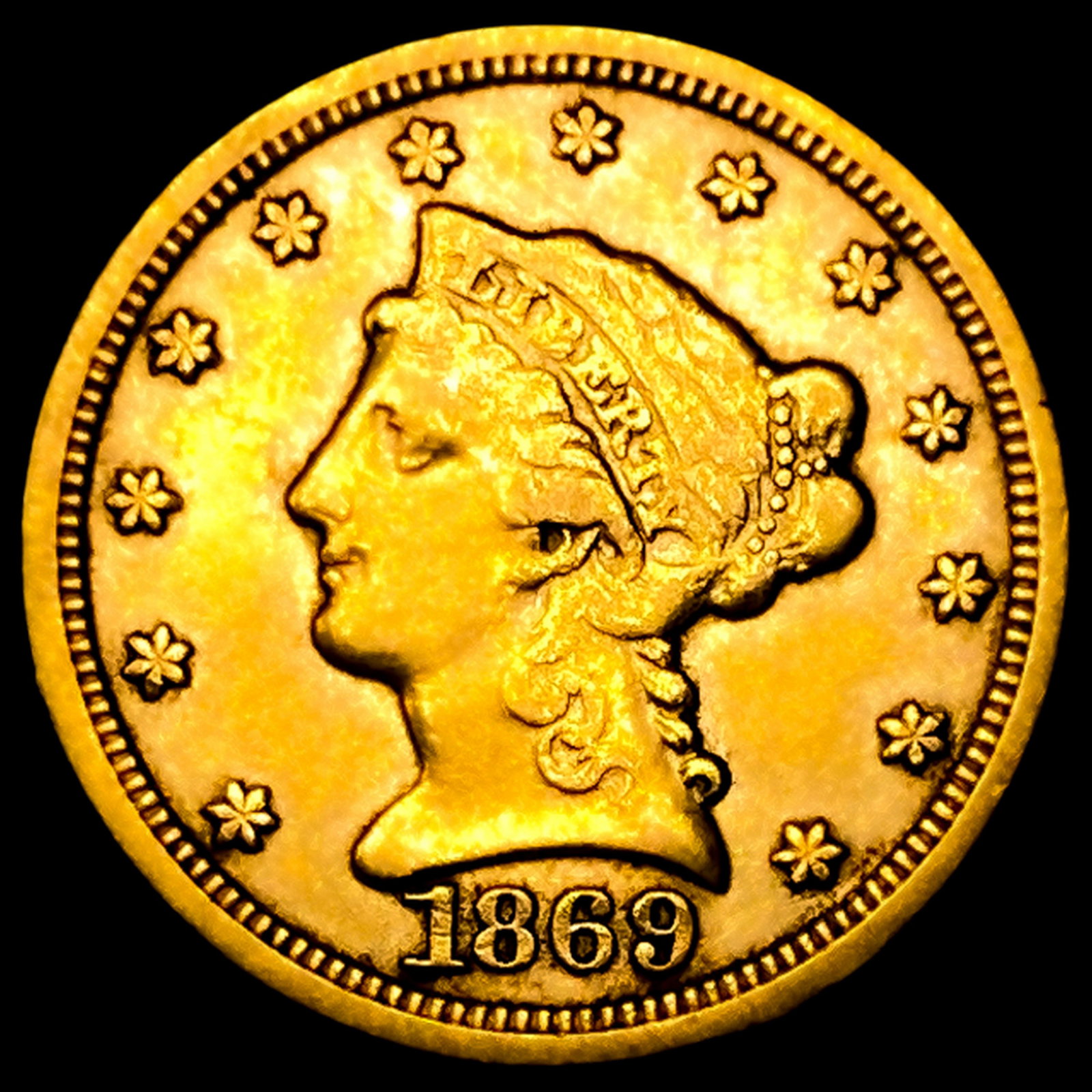 1869-S $2.50 Gold Quarter Eagle: 1869-S $2.50 Gold Quarter Eagle
