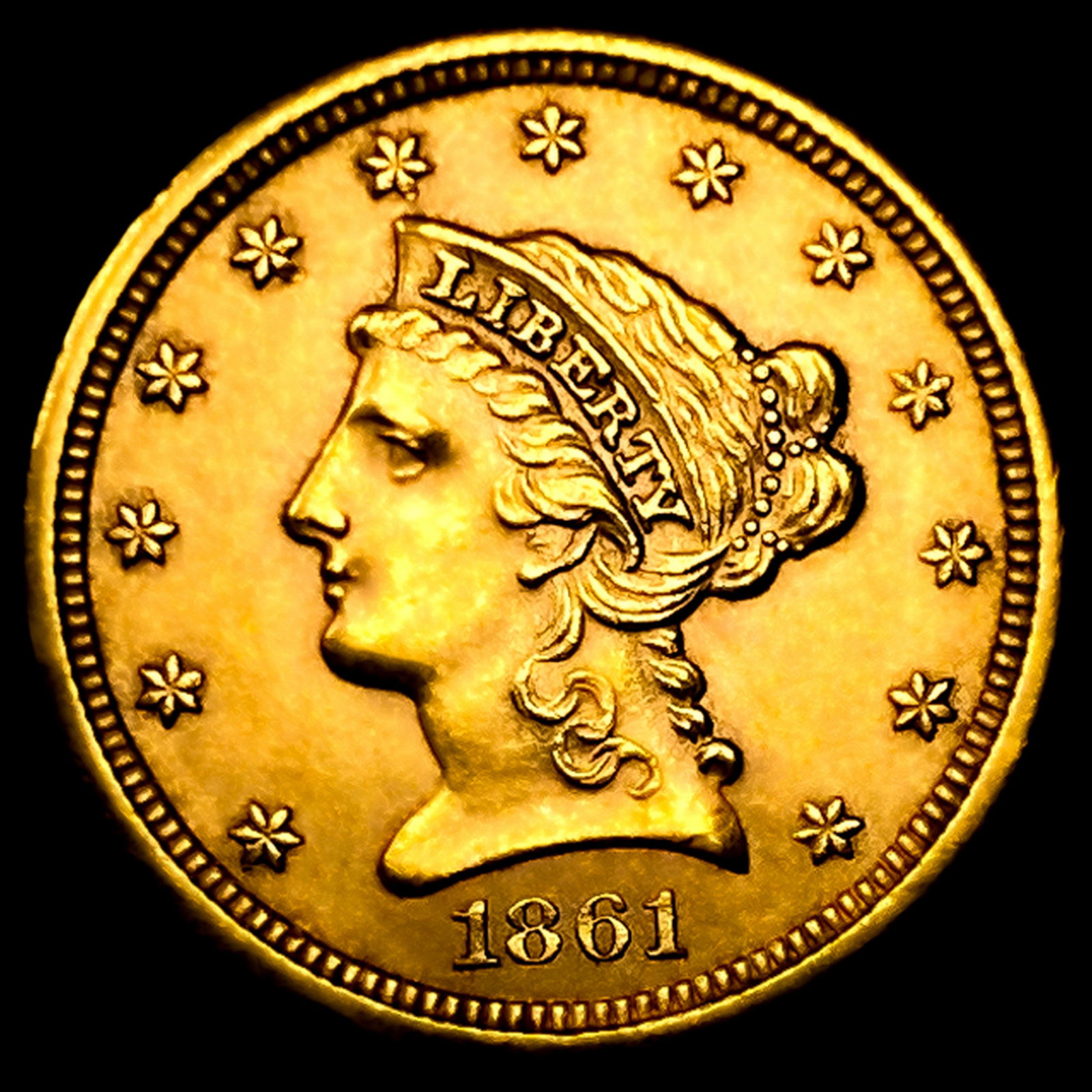 1861 $2.50 Gold Quarter Eagle: 1861 $2.50 Gold Quarter Eagle