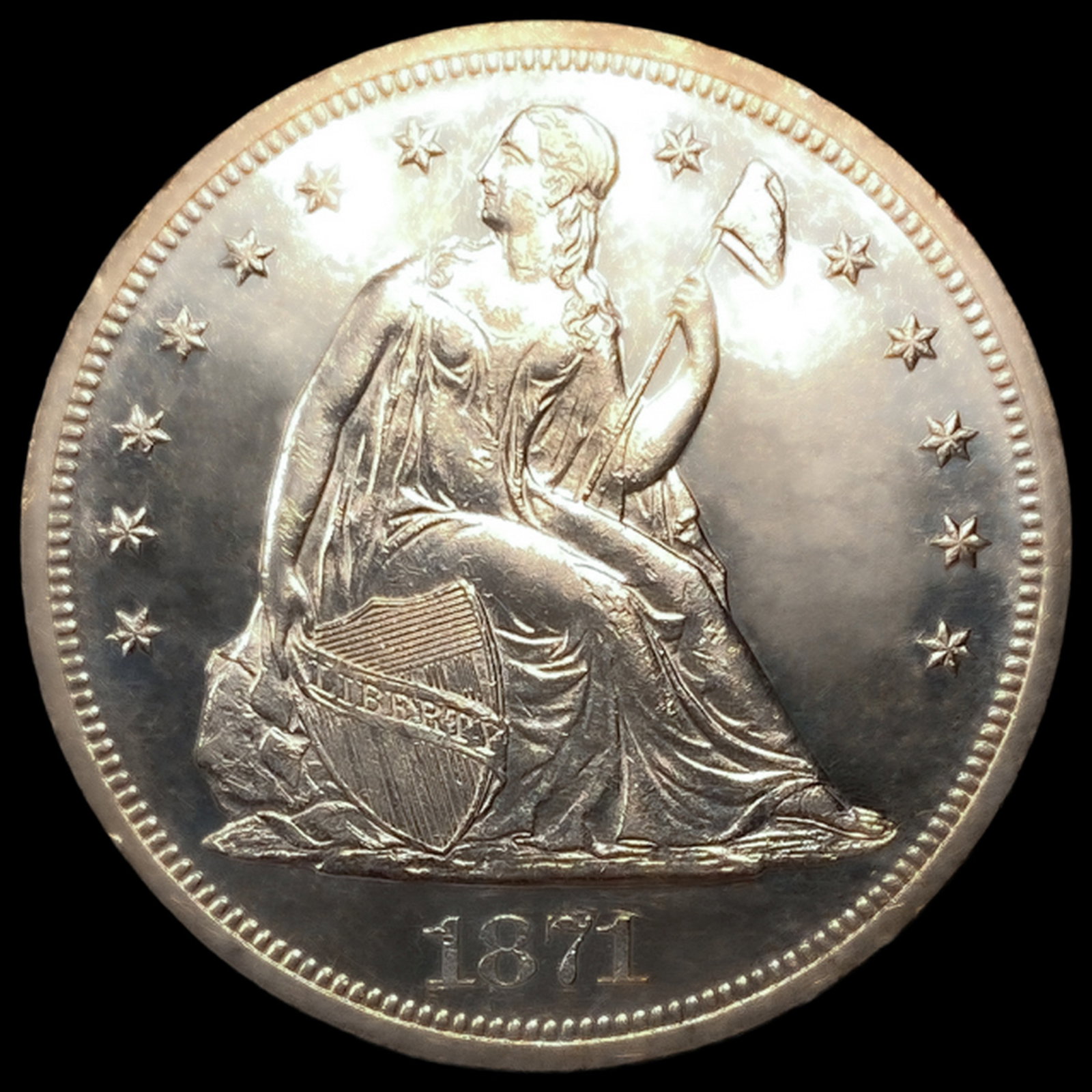 1871 Seated Liberty Dollar: 1871 Seated Liberty Dollar