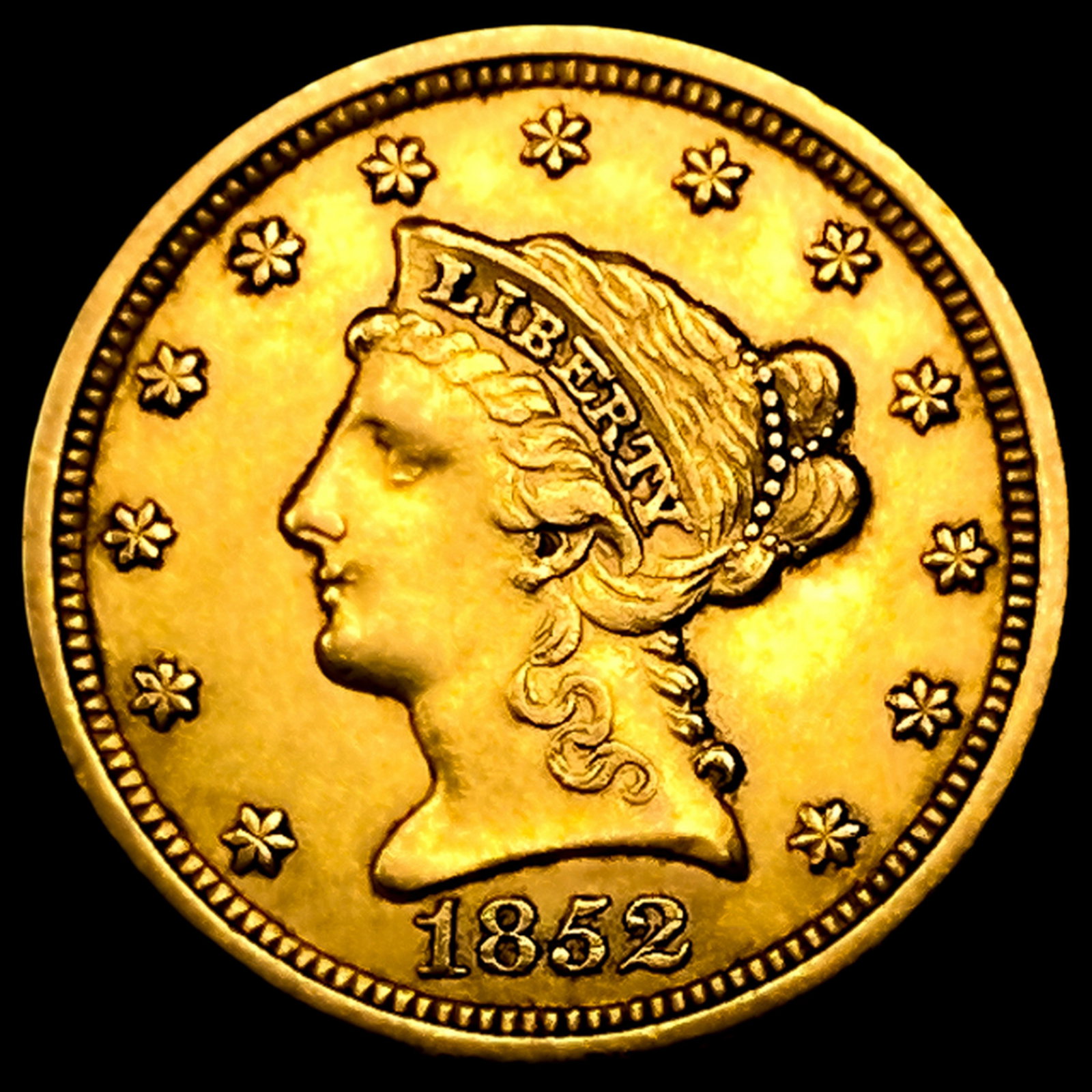 1852 $2.50 Gold Quarter Eagle: 1852 $2.50 Gold Quarter Eagle