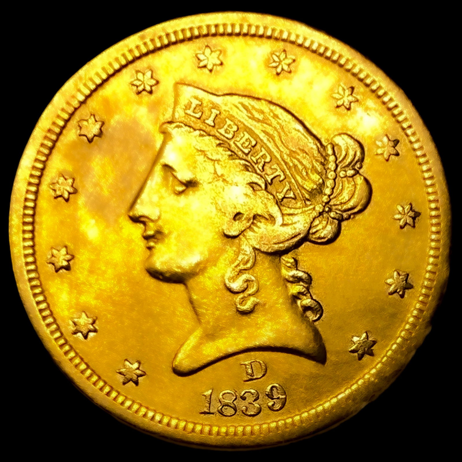 1839-D $5 Gold Half Eagle: 1839-D $5 Gold Half Eagle