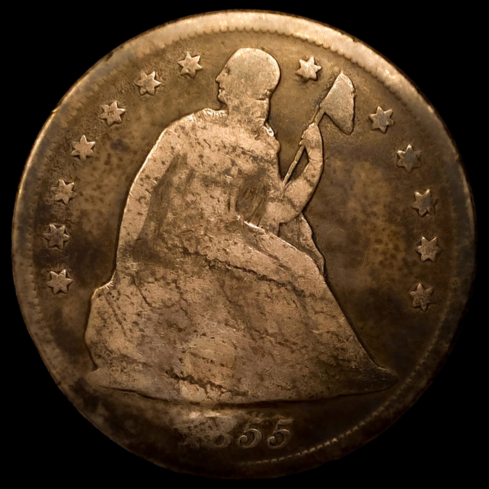 1855 Seated Liberty Dollar: 1855 Seated Liberty Dollar