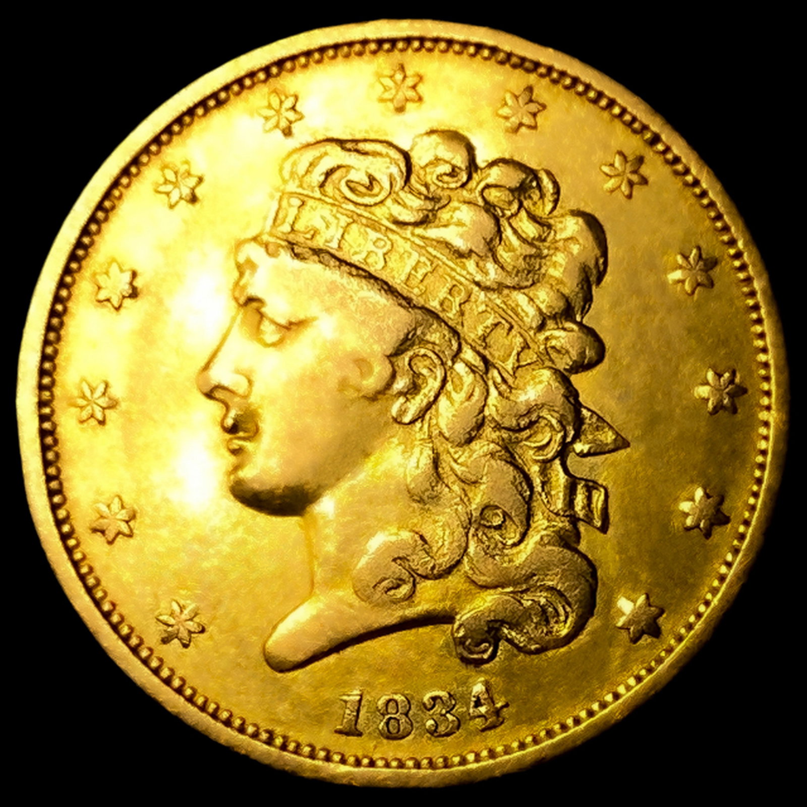 1834 $5 Gold Half Eagle: 1834 $5 Gold Half Eagle
