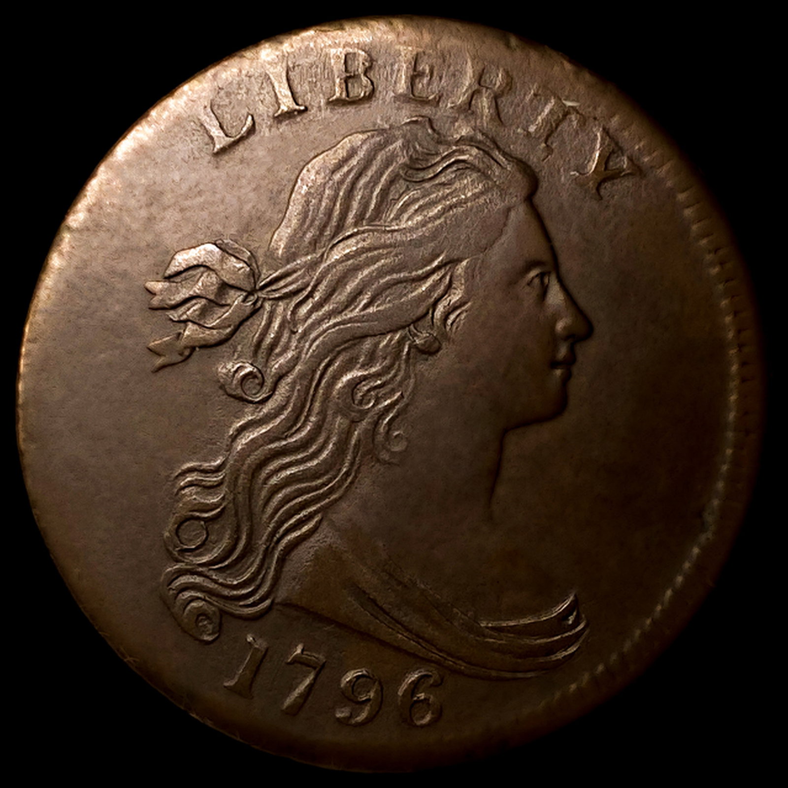 1796 Rev 95 Draped Bust Large Cent: 1796 Rev 95 Draped Bust Large Cent
