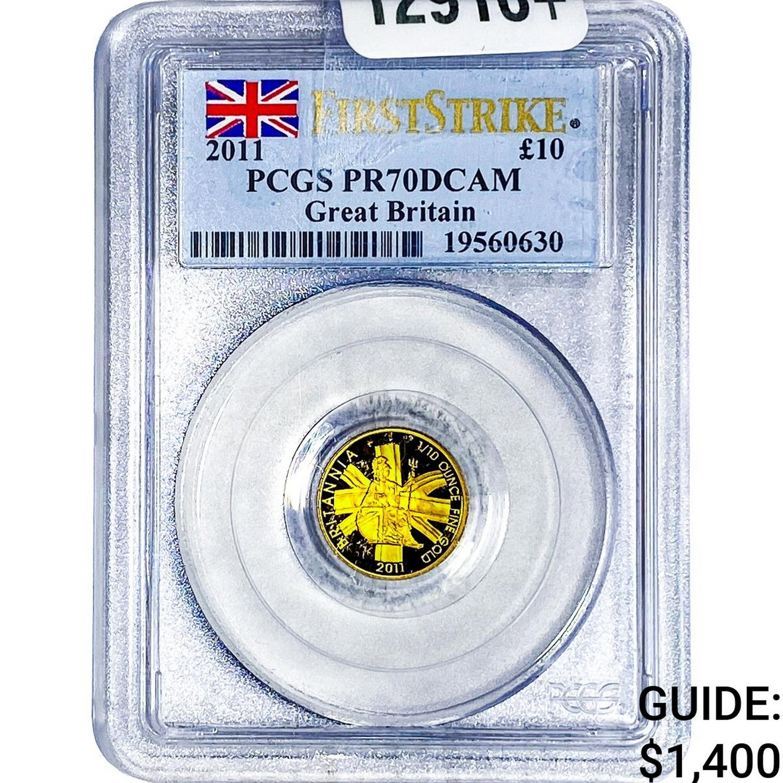 2011 Great Britain £10 1/10oz AGW PCGS pr70 DCAM: 2011 Great Britain £10 1/10oz AGW PCGS pr70 DCAM