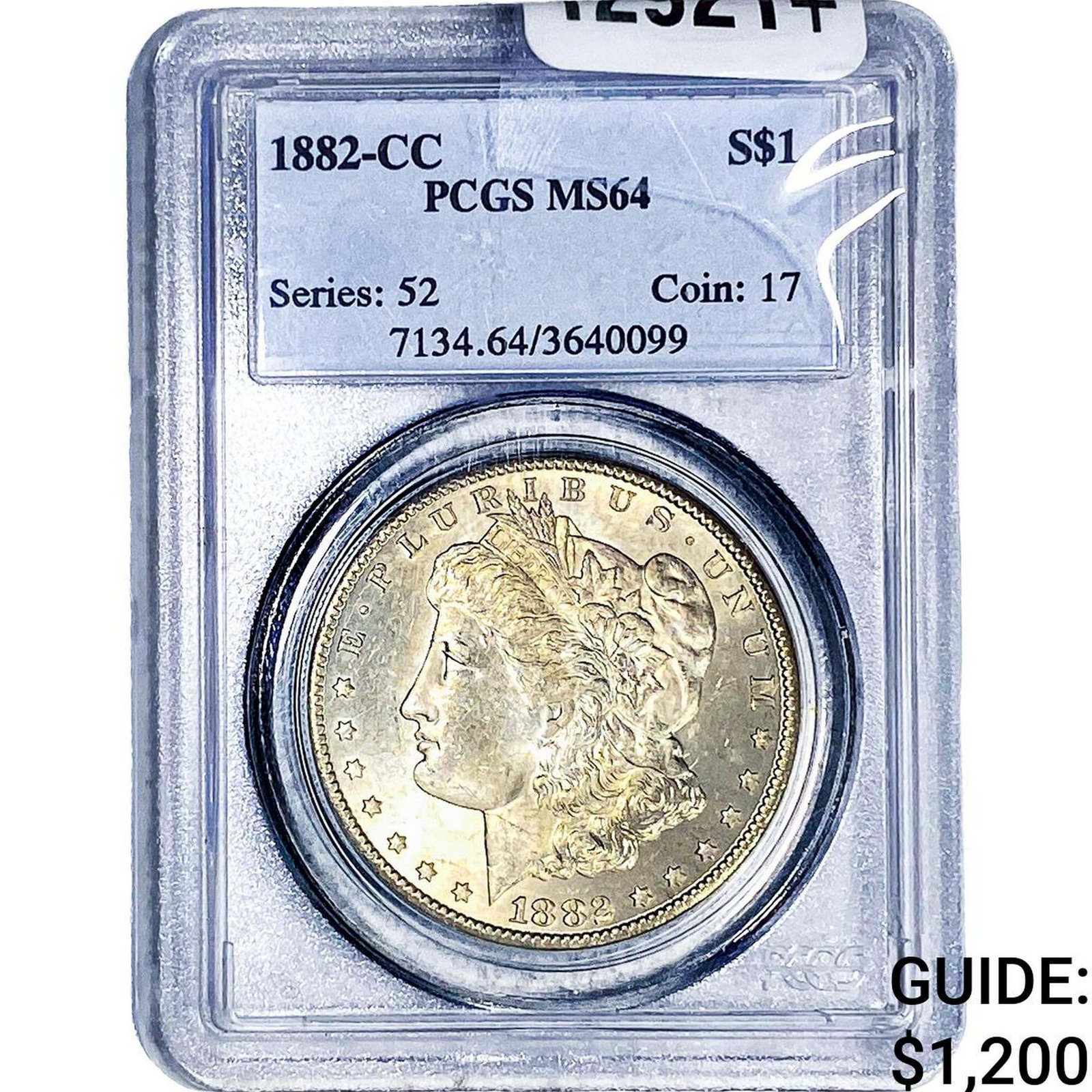 1882-CC Morgan Silver Dollar PCGS MS64: 1882-CC Morgan Silver Dollar PCGS MS64