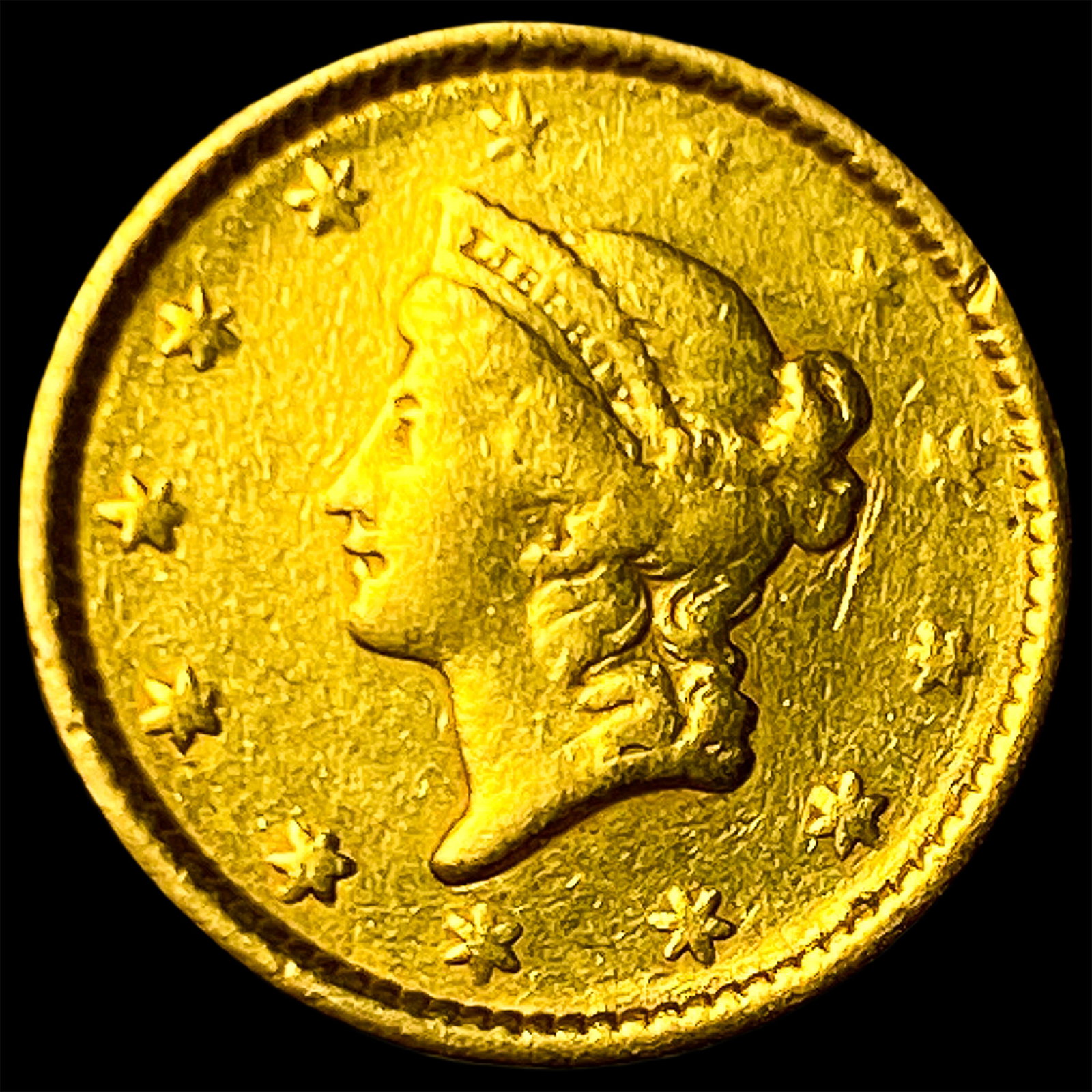 1851 Gold $1 Liberty Head CLOSELY UNCIRCULATED: 1851 Gold $1 Liberty Head CLOSELY UNCIRCULATED