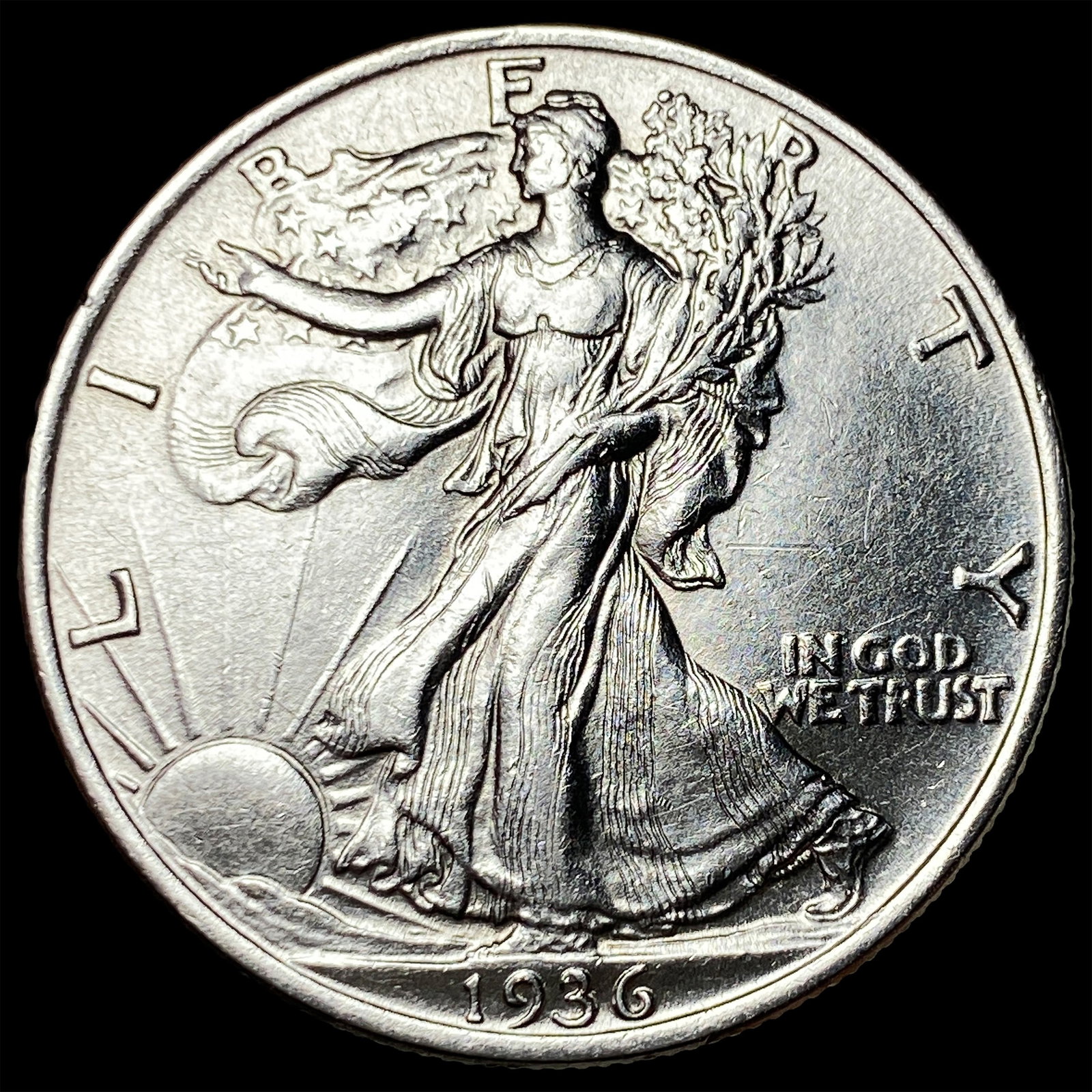 1936-S Silver Walking Liberty Half Dollar UNCIRCULATED (1 of 2)