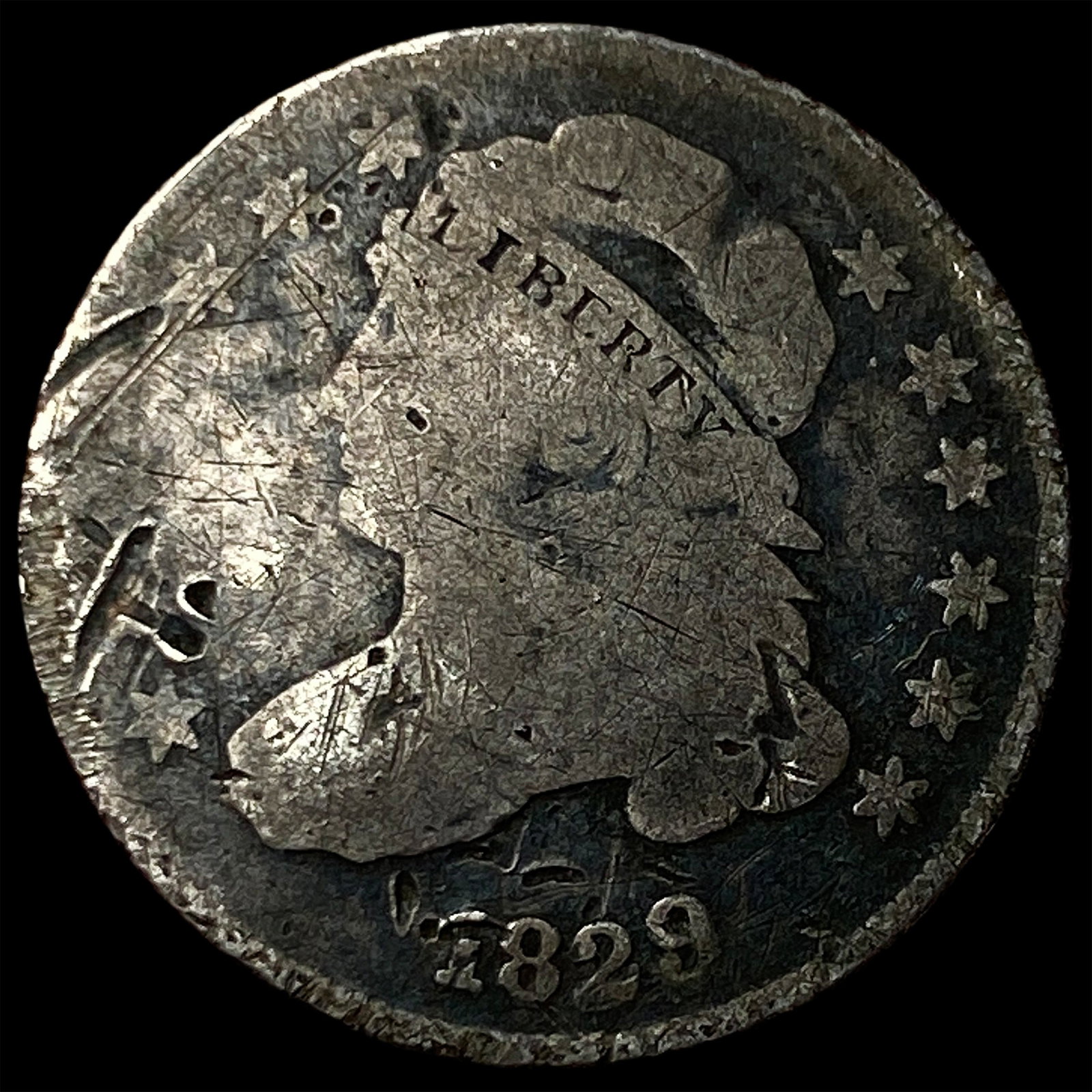 1829 Capped Bust Dime NICELY CIRCULATED (1 of 2)
