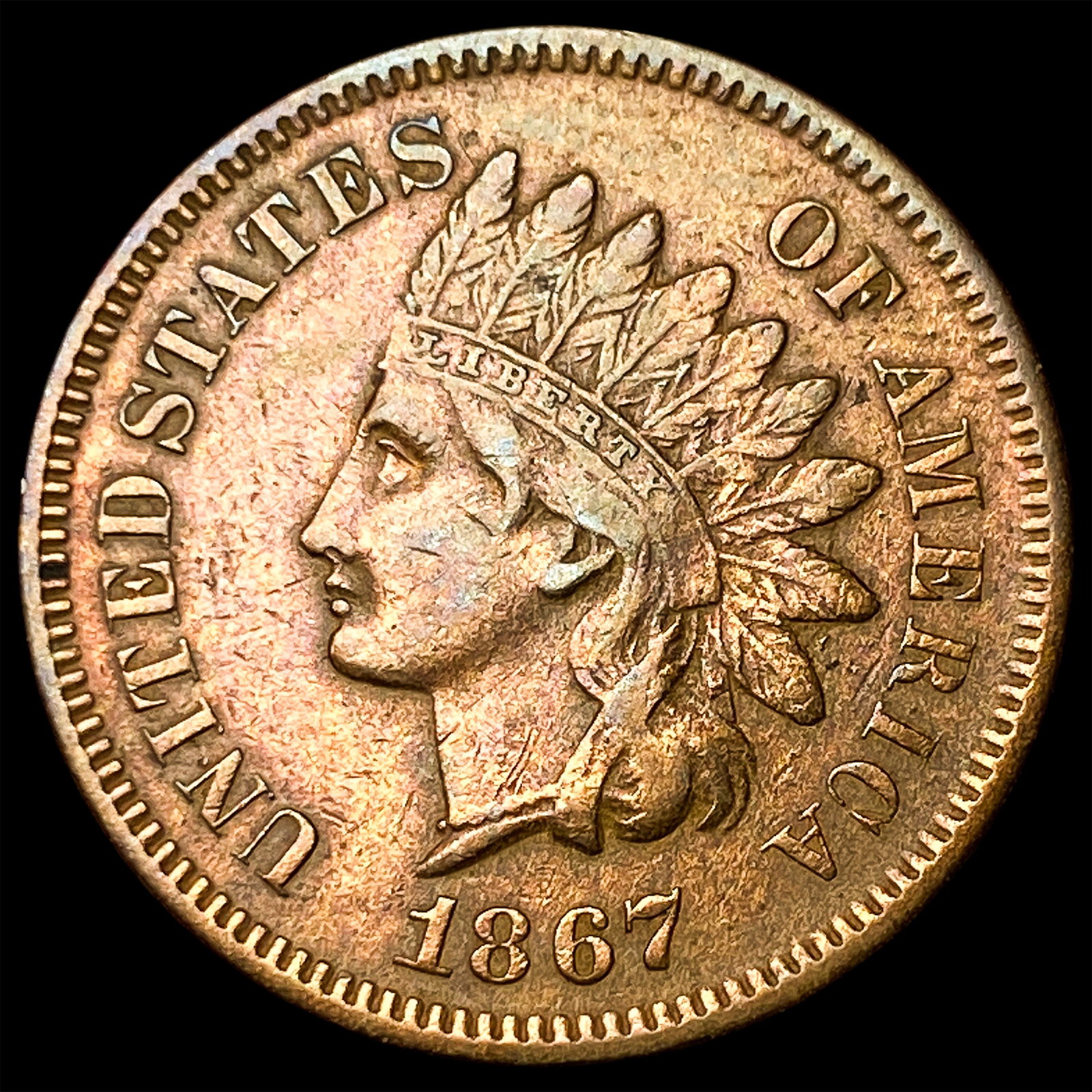 1867 Indian Head Cent CLOSELY UNCIRCULATED (1 of 2)