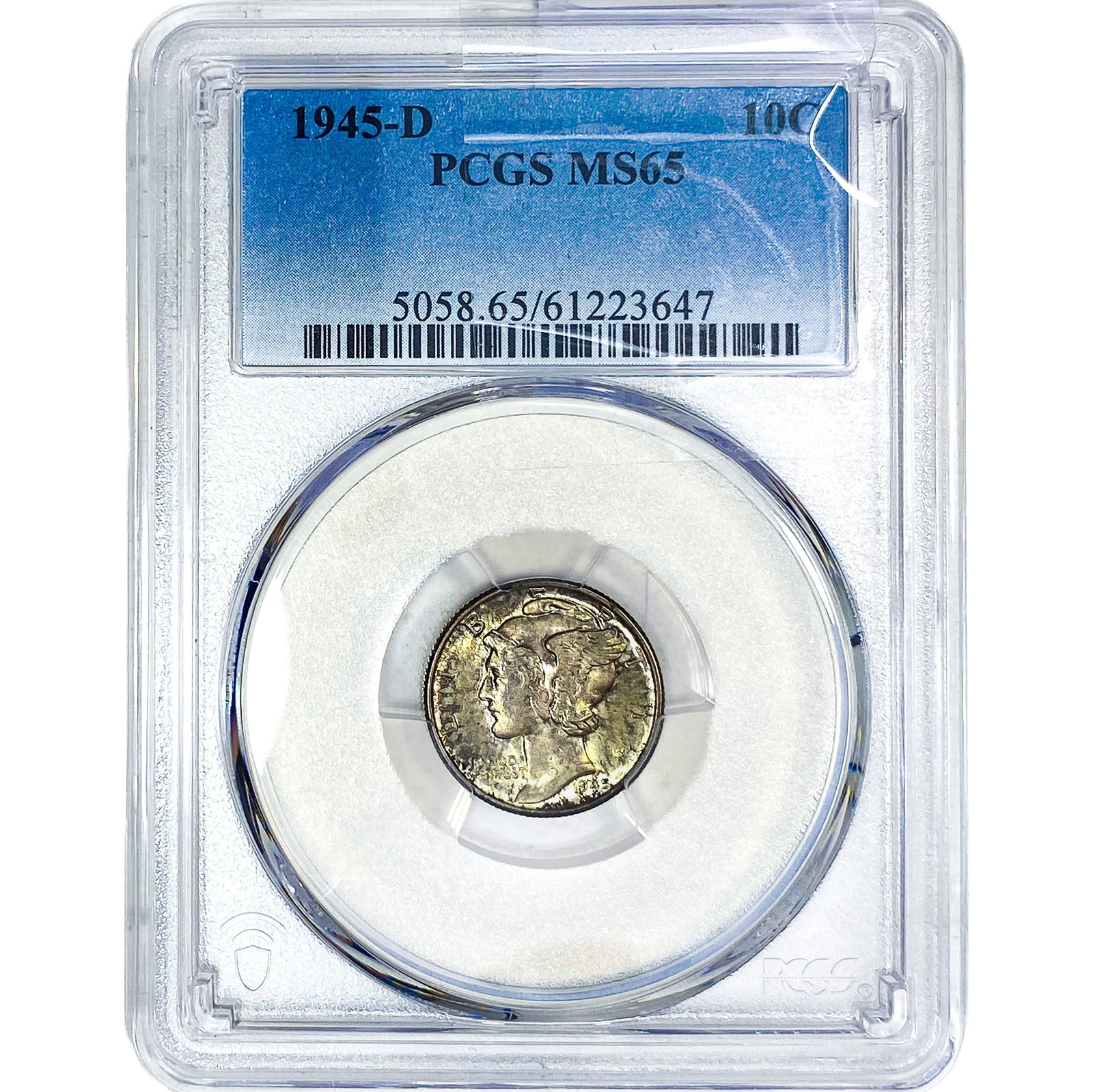 1945-D Mercury Silver Dime PCGS MS65: 1945-D Mercury Silver Dime PCGS MS65