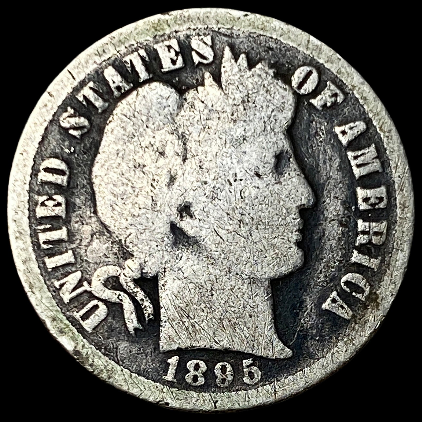1895-O Silver Barber Dime NICELY CIRCULATED: 1895-O Silver Barber Dime NICELY CIRCULATED