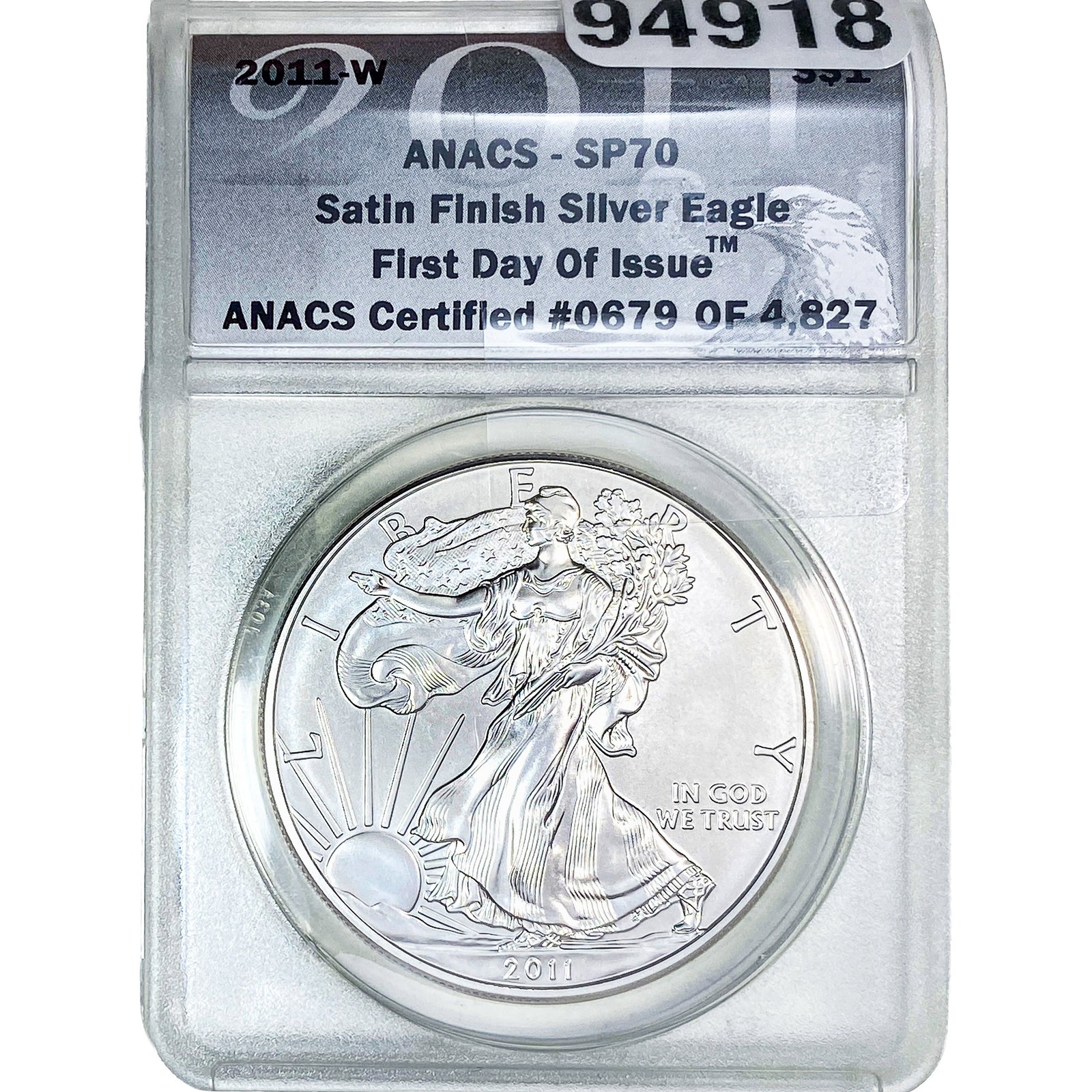 2011-W Silver Eagle ANACS SP70: 2011-W Silver Eagle ANACS SP70