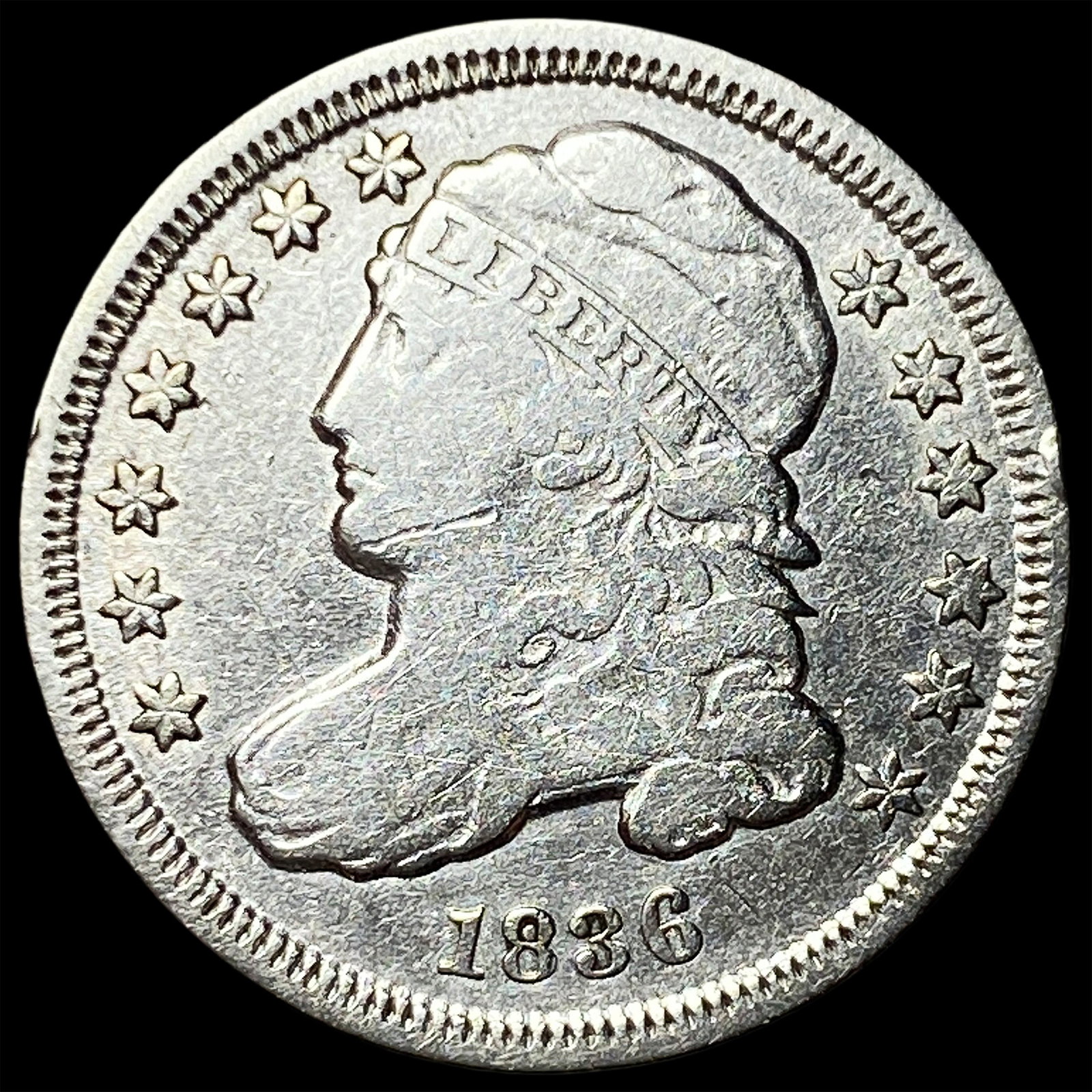1836 Capped Bust Dime CLOSELY UNCIRCULATED (1 of 2)