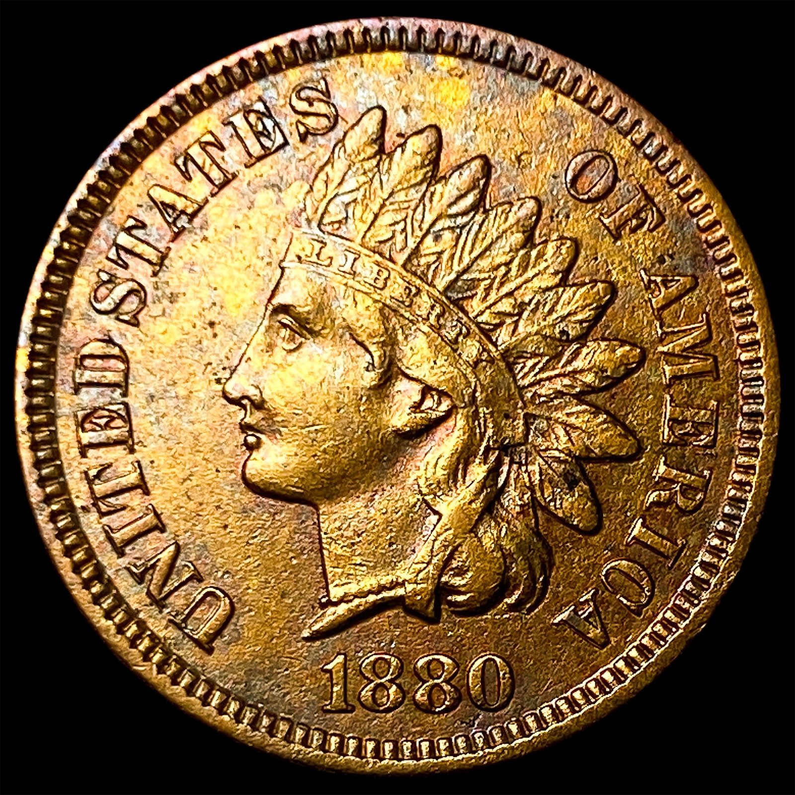1880 Indian Head Cent CLOSELY UNCIRCULATED: 1880 Indian Head Cent CLOSELY UNCIRCULATED