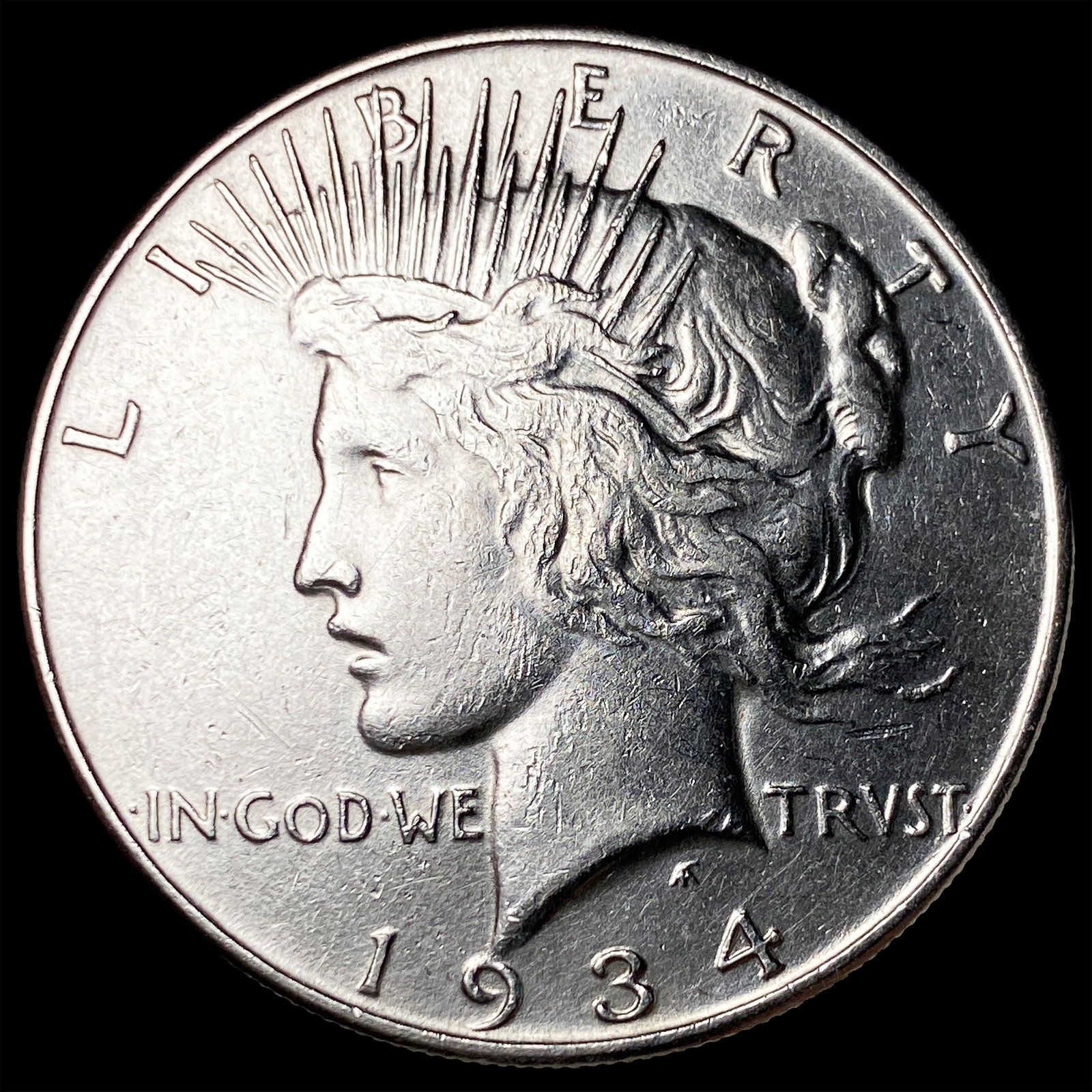 1934 Peace Silver Dollar CLOSELY UNCIRCULATED: 1934 Peace Silver Dollar CLOSELY UNCIRCULATED