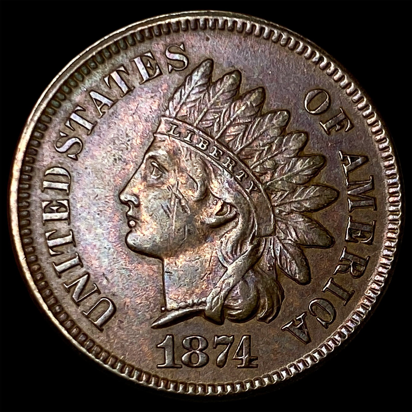 1874 Indian Head Cent UNCIRCULATED (1 of 2)