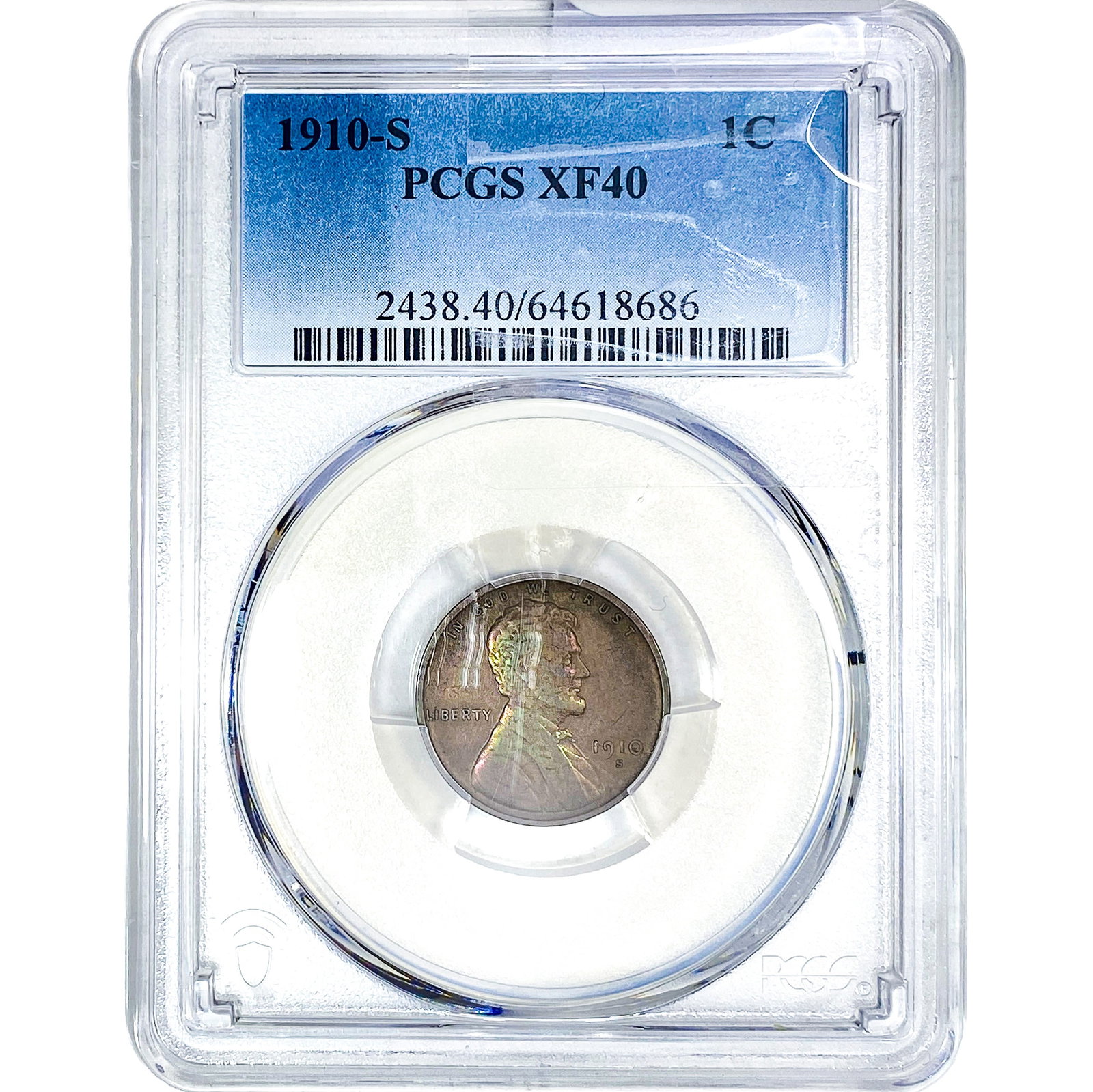 1910-S Wheat Cent PCGS XF40 (1 of 2)