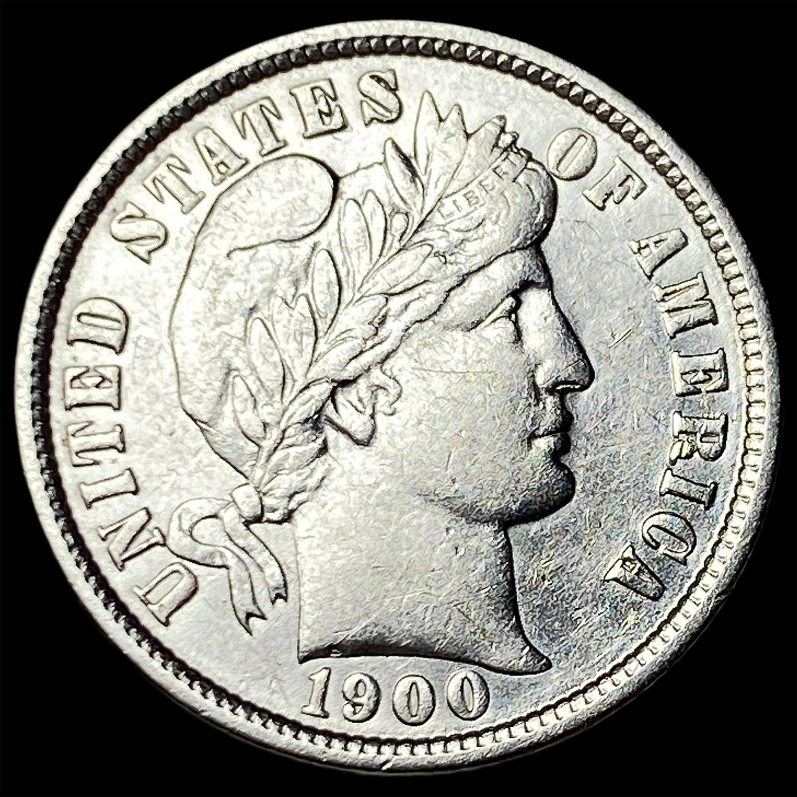 1900 Barber Dime CHOICE AU: 1900 Barber Dime CHOICE AU